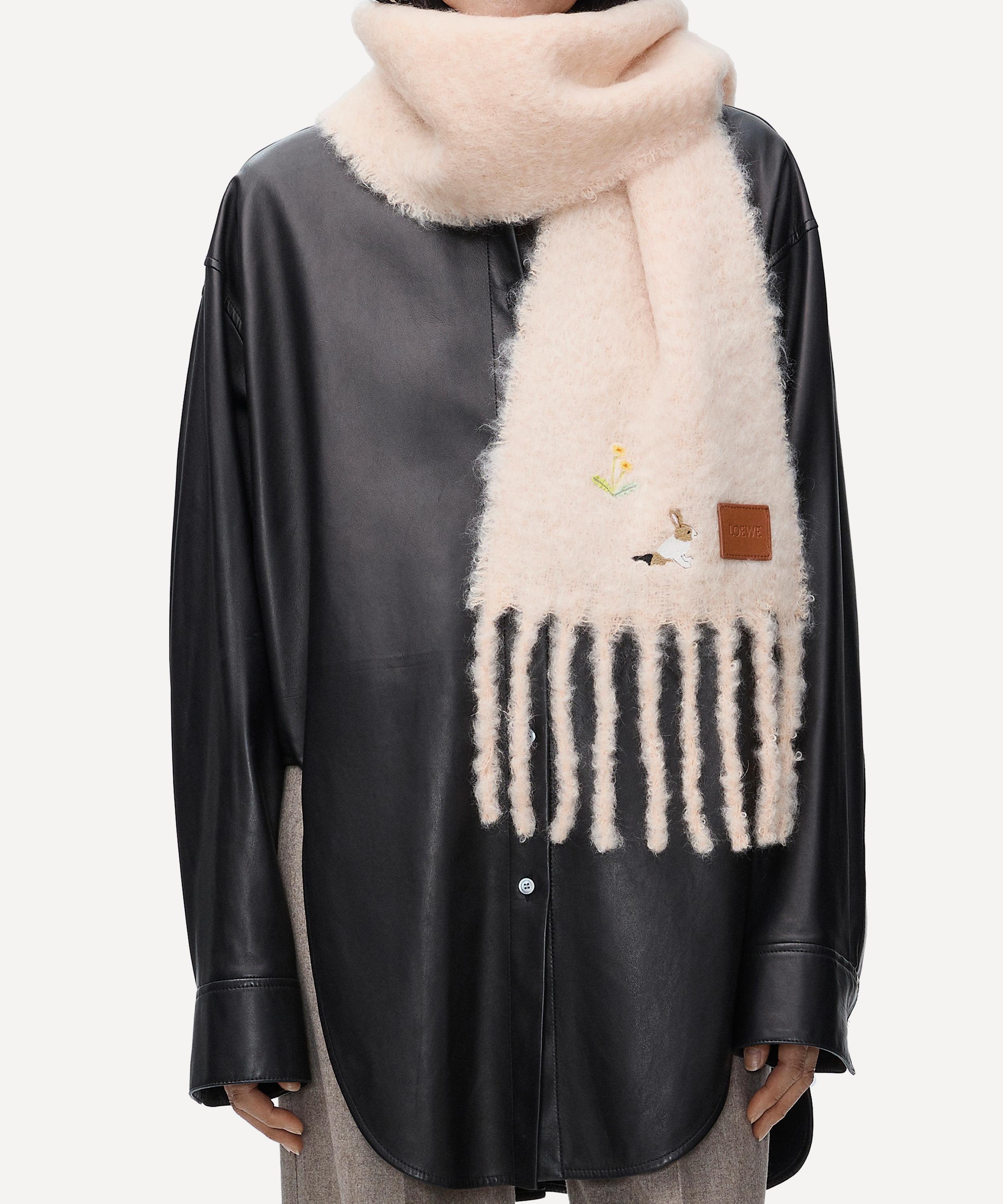 Loewe - Light Peach Bunny Mohair-Blend Scarf image number 3