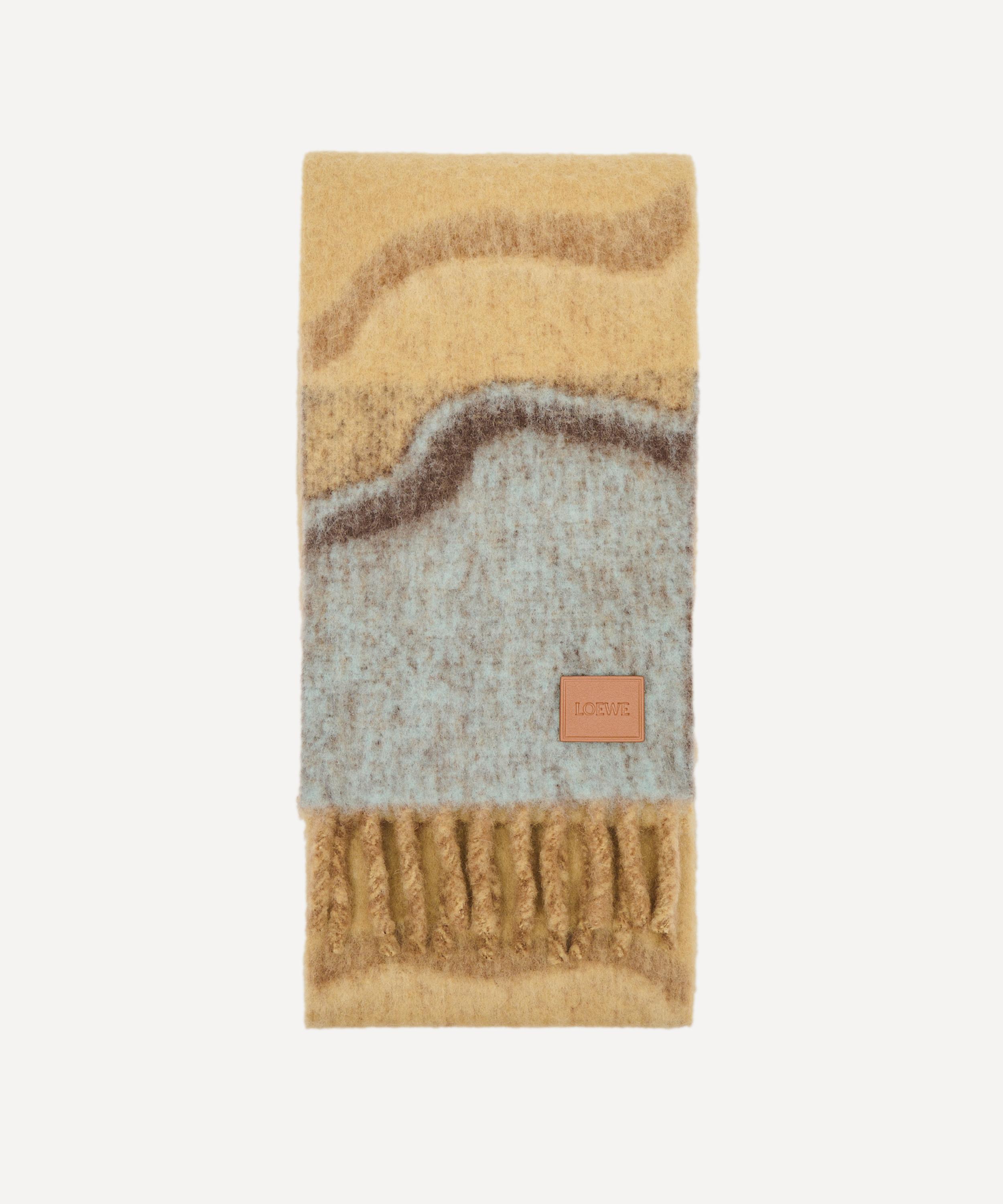 Loewe - Camel Jacquard Marble Alpaca-Blend Scarf image number 2