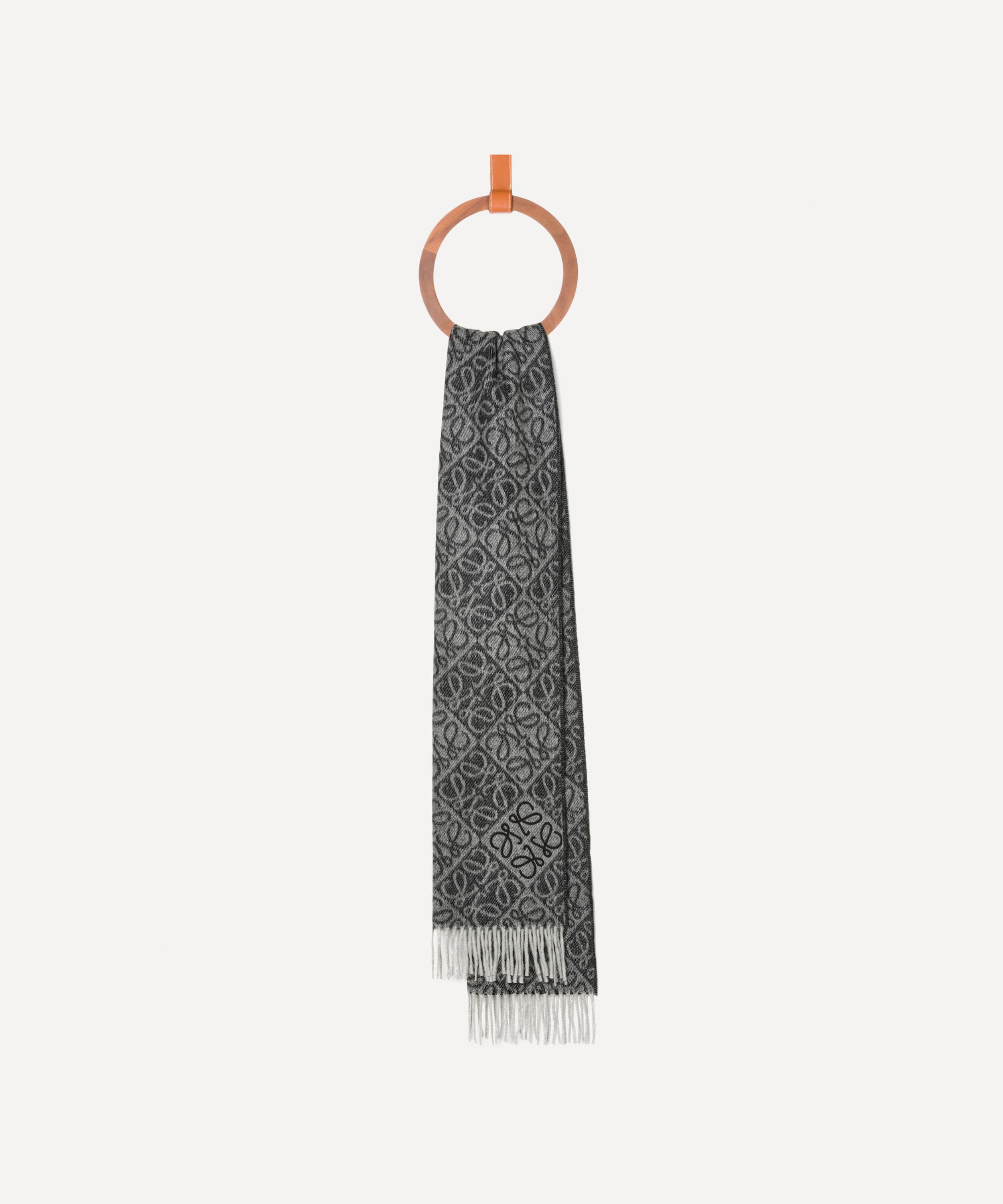 Loewe - Dark Grey Anagram Wool-Blend Scarf image number 2