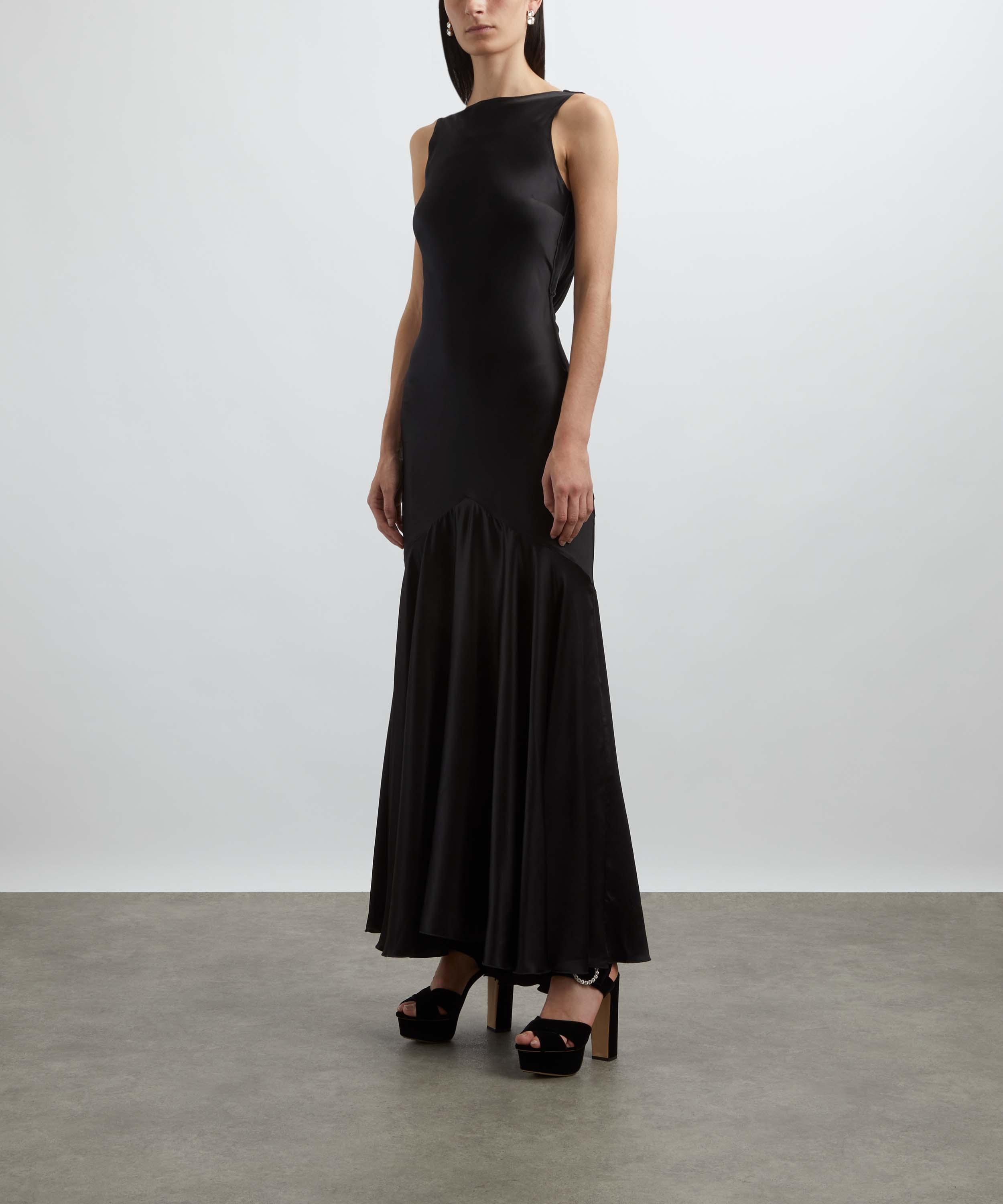 Nina Ricci - Stretch Satin Mermaid Halter Dress image number 2