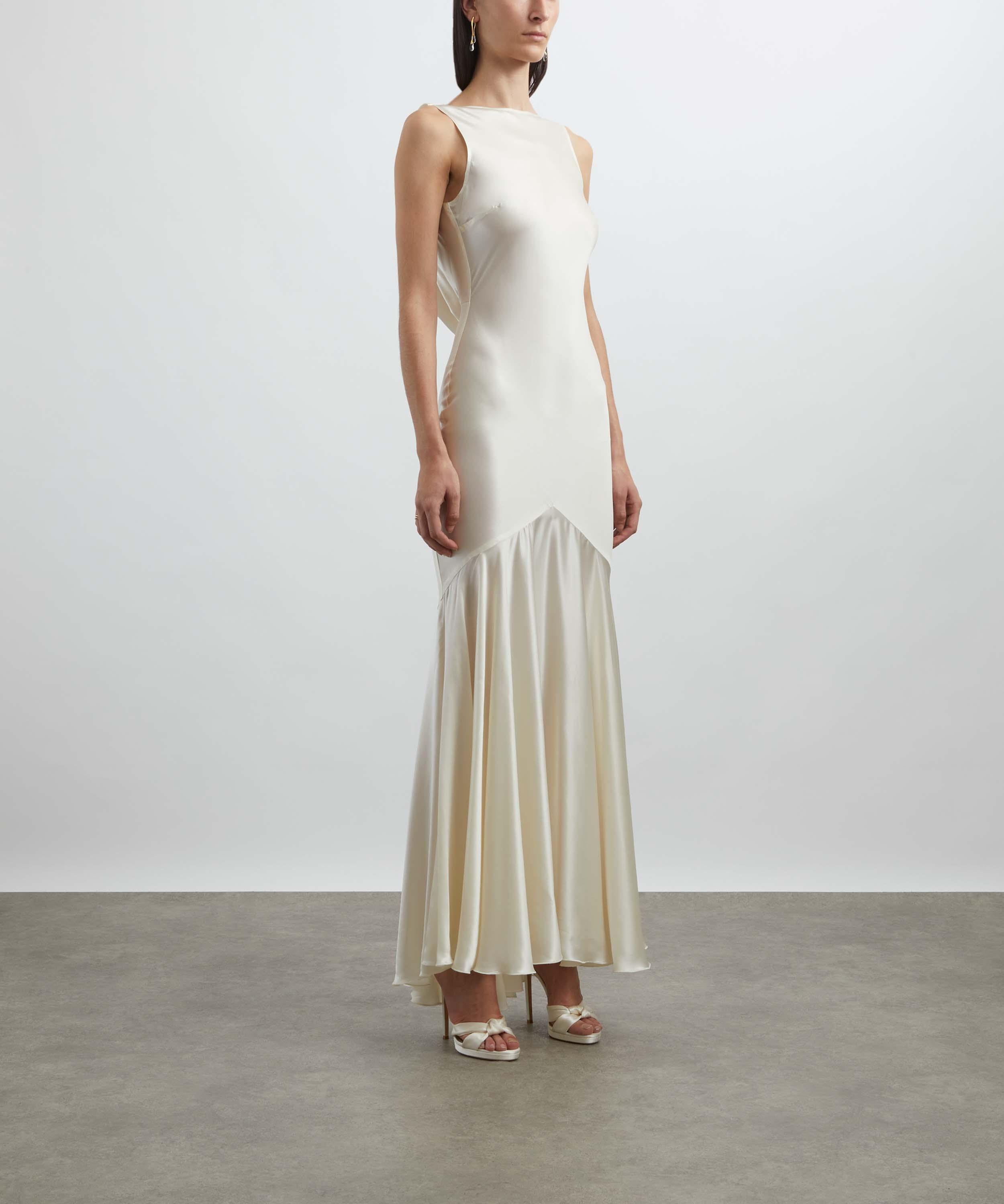 Nina Ricci - Stretch Satin Mermaid Halter Dress image number 2