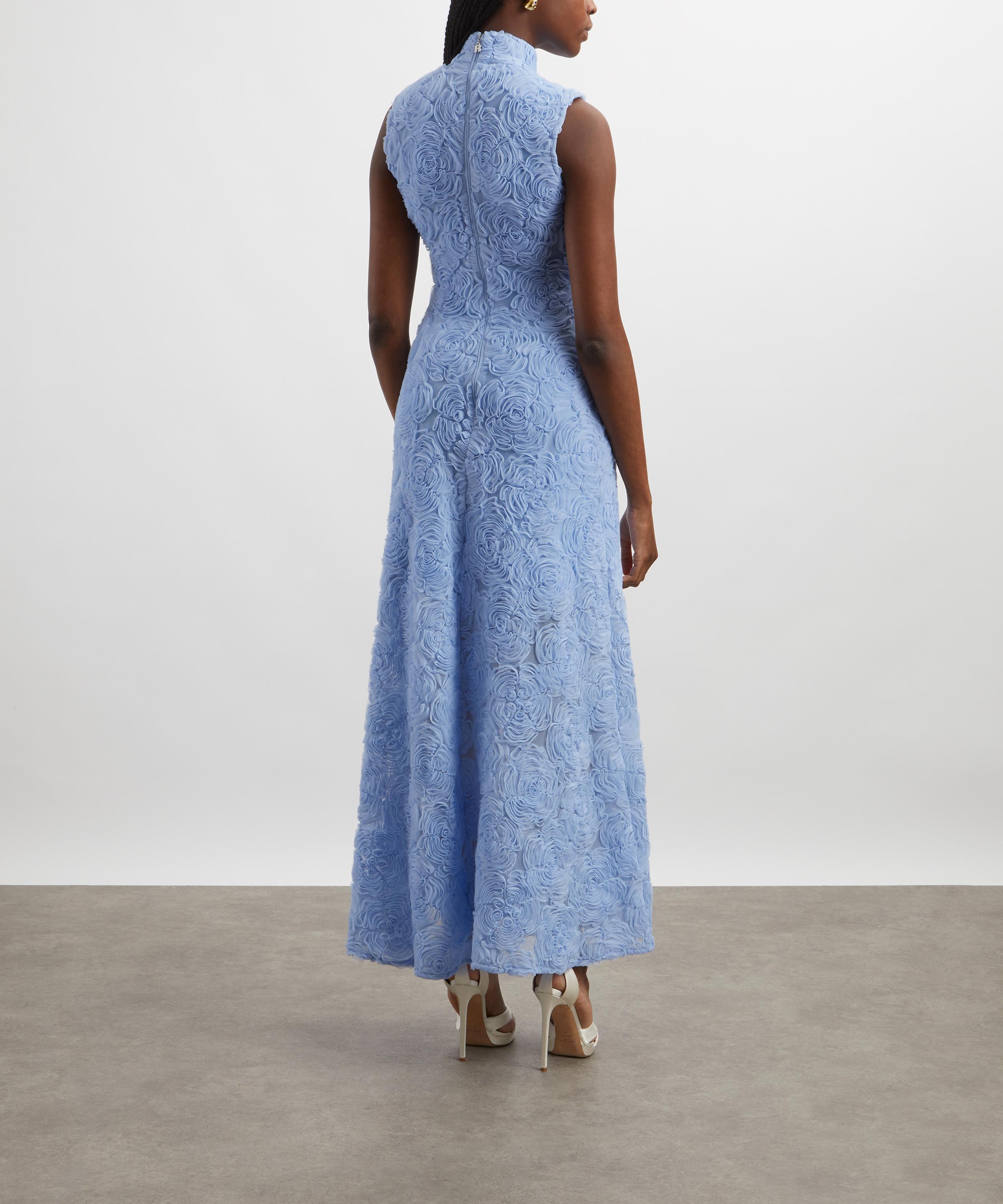 ROTATE Birger Christensen - Flower Mesh Maxi Dress image number 3