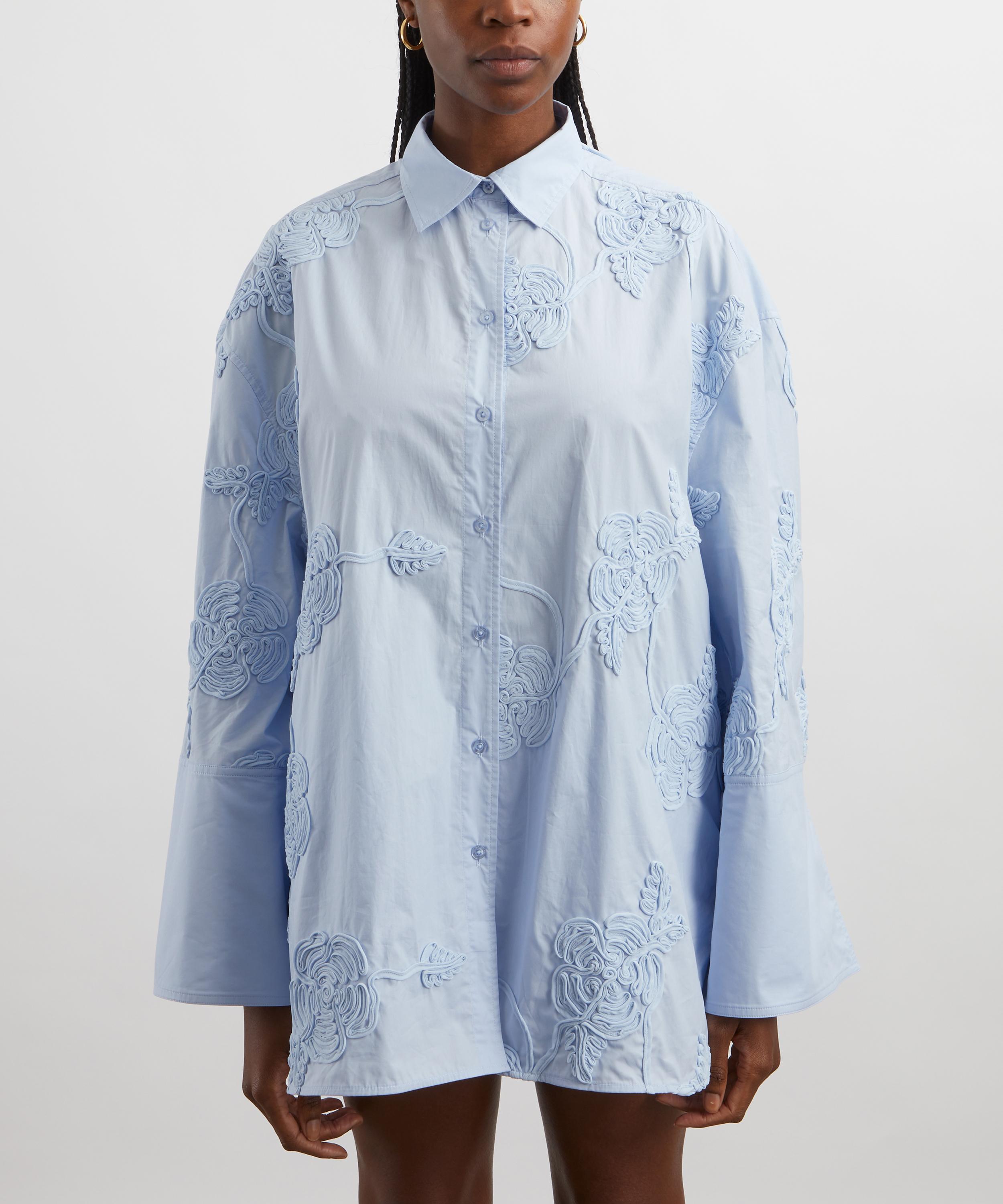 ROTATE Birger Christensen - Oversized Flower Shirt image number 2