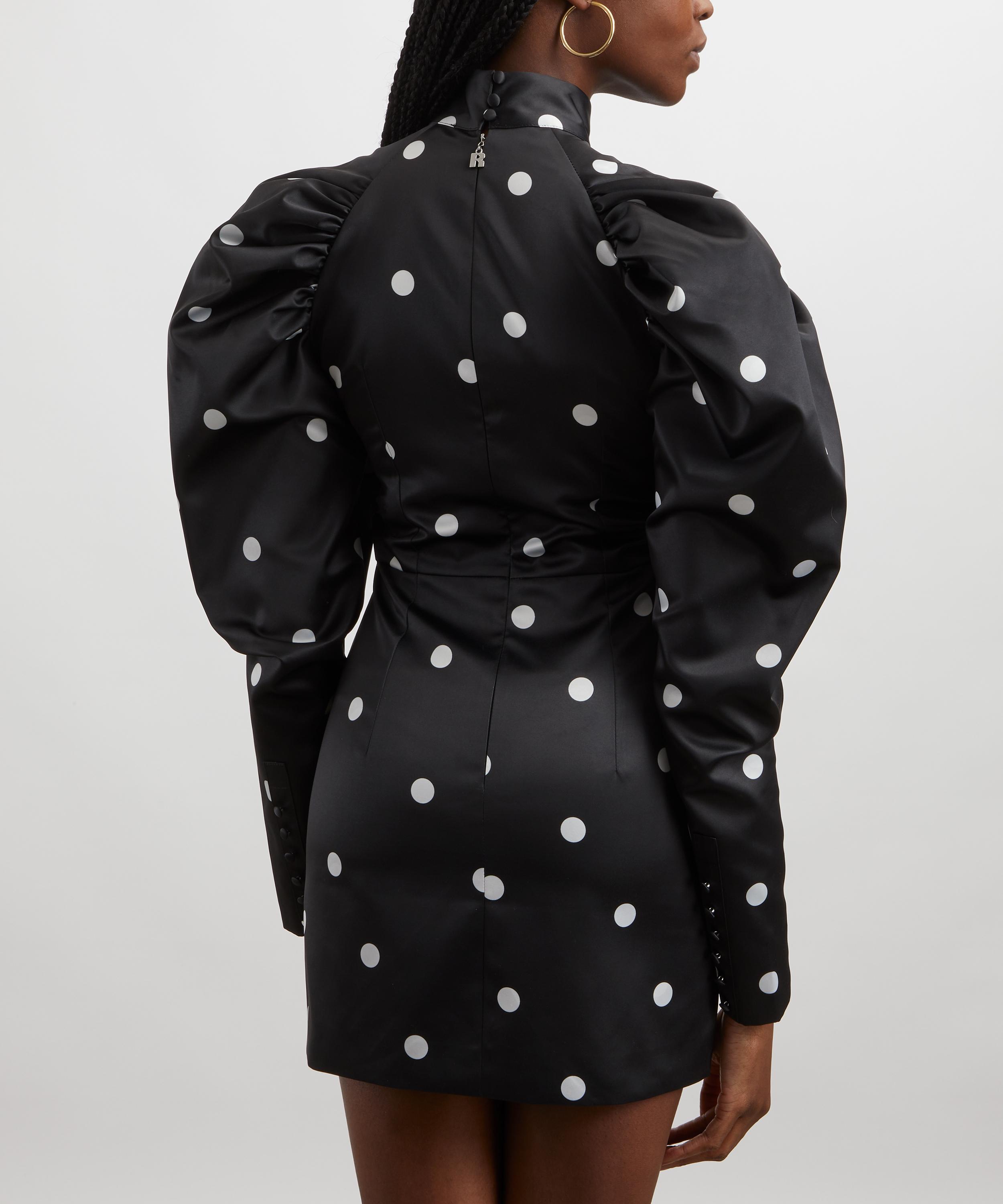 ROTATE Birger Christensen - Satin Polka Dot Mini Dress image number 3