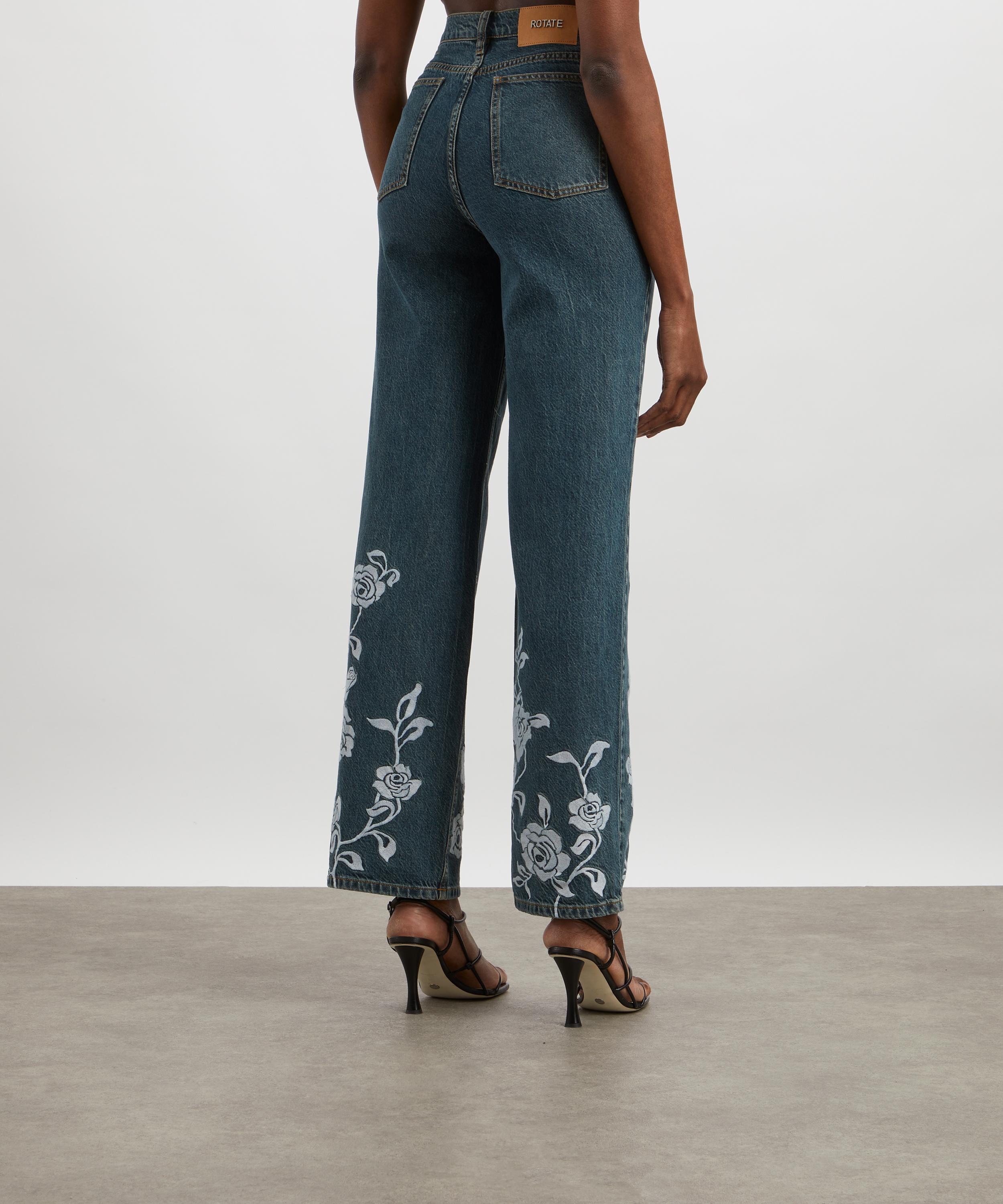 ROTATE Birger Christensen - Steel Blue Straight Leg Jeans image number 3