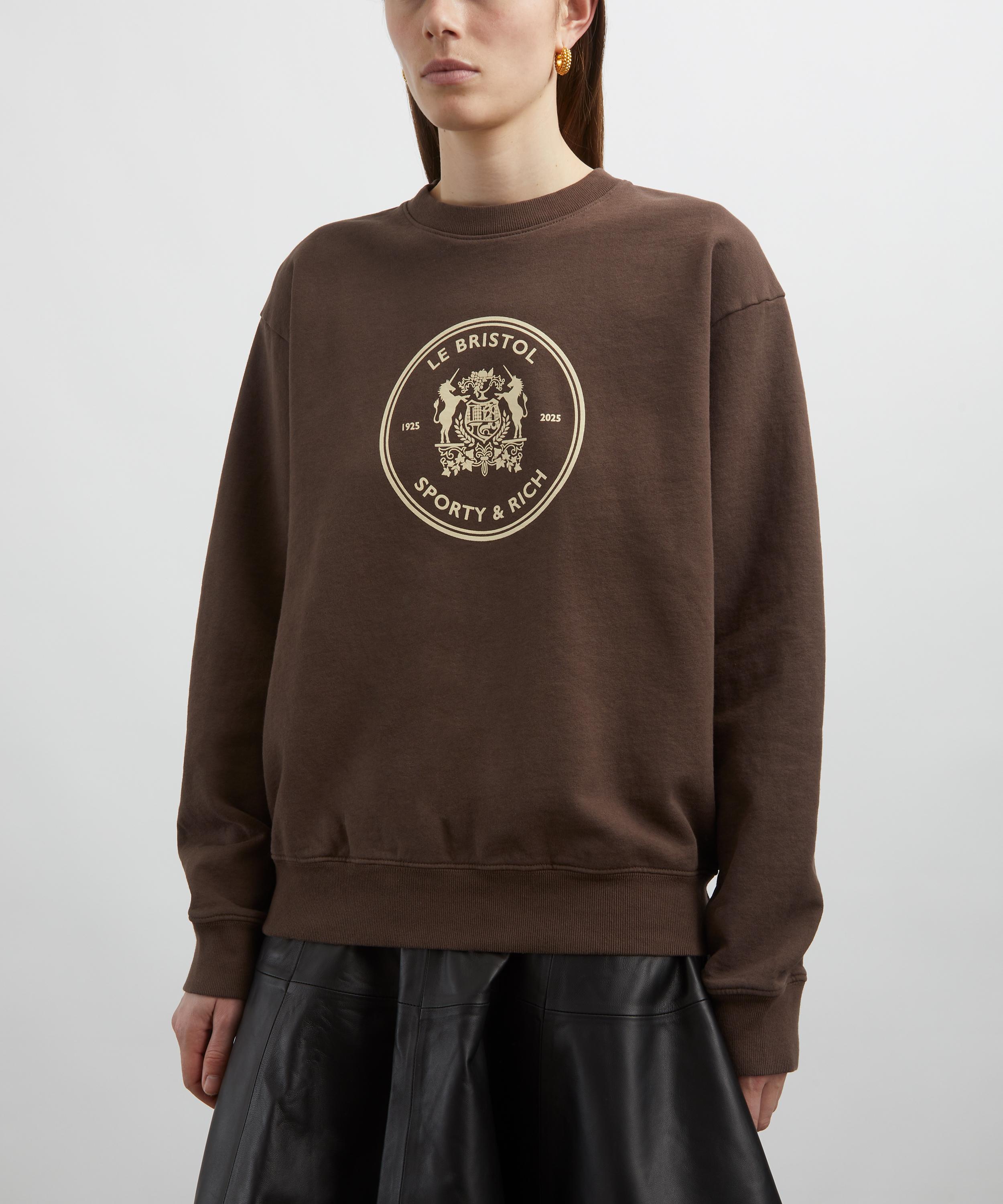 Sporty & Rich - Bristol Crest 100th Crew-Neck Sweatshirt image number 2