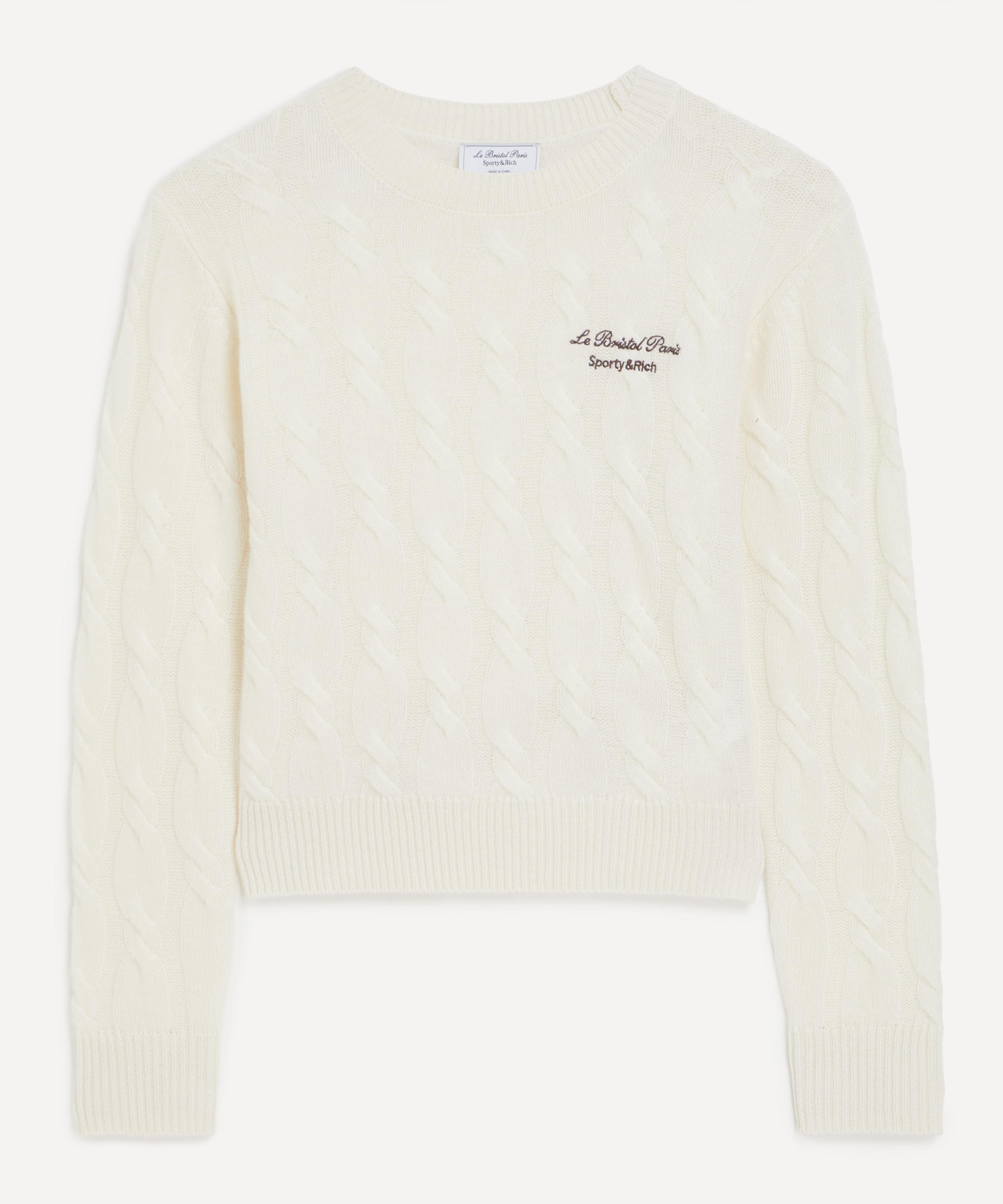 Sporty & Rich - Faubourg Cable-Knit Wool-Cashmere Jumper