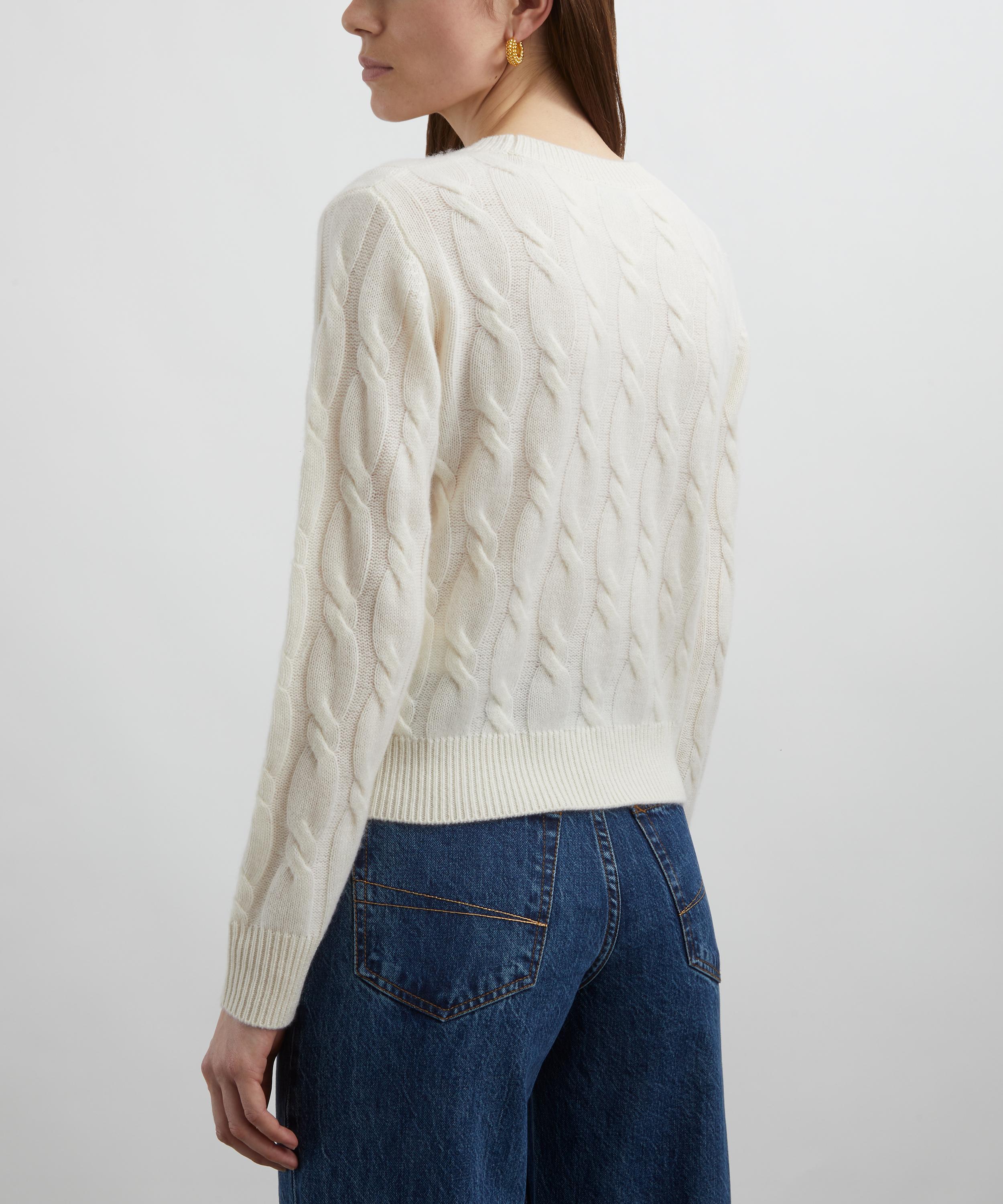 Sporty & Rich - Faubourg Cable-Knit Wool-Cashmere Jumper image number 3