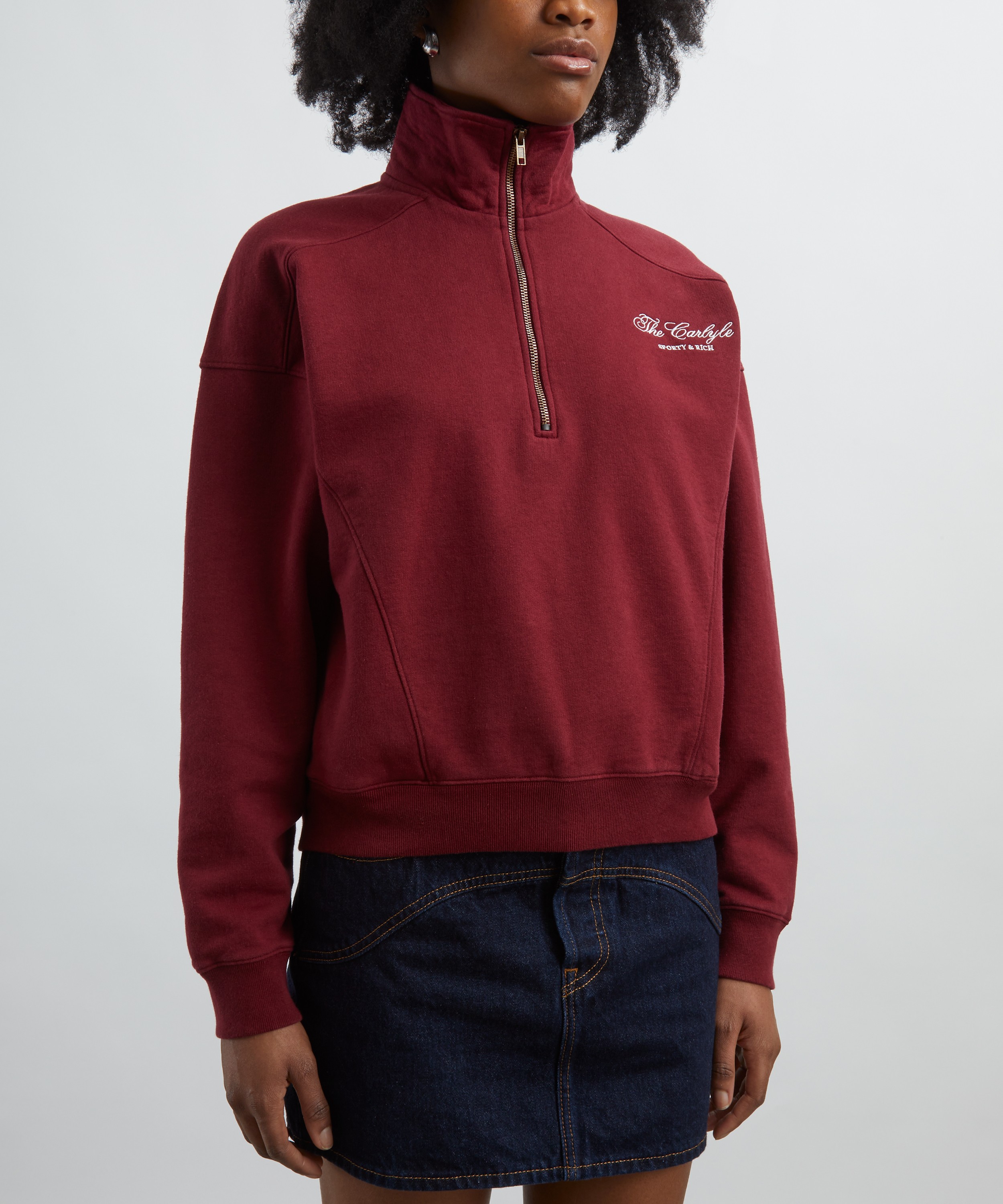 Sporty & Rich - Carlyle Quarter-Zip Sweatshirt image number 2