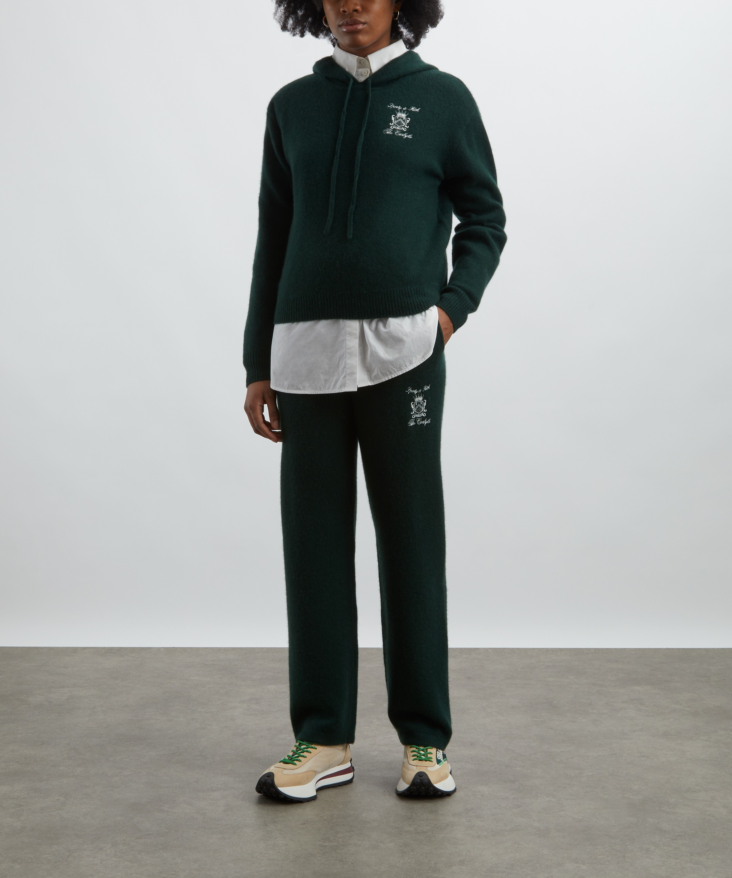 Sporty & Rich - Carlyle Crest Cashmere Trousers image number 1