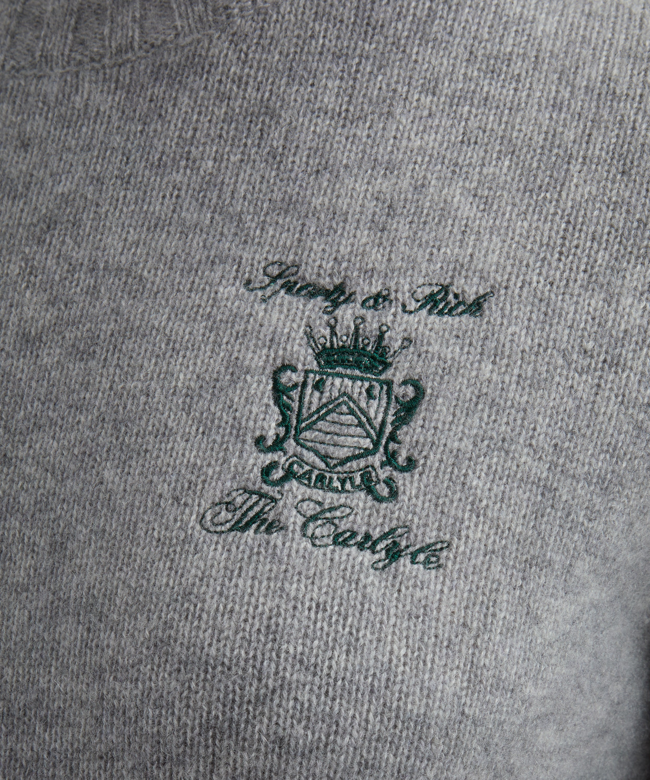 Sporty & Rich - Carlyle Crest Cashmere Crew-Neck Sweatshirt image number 4