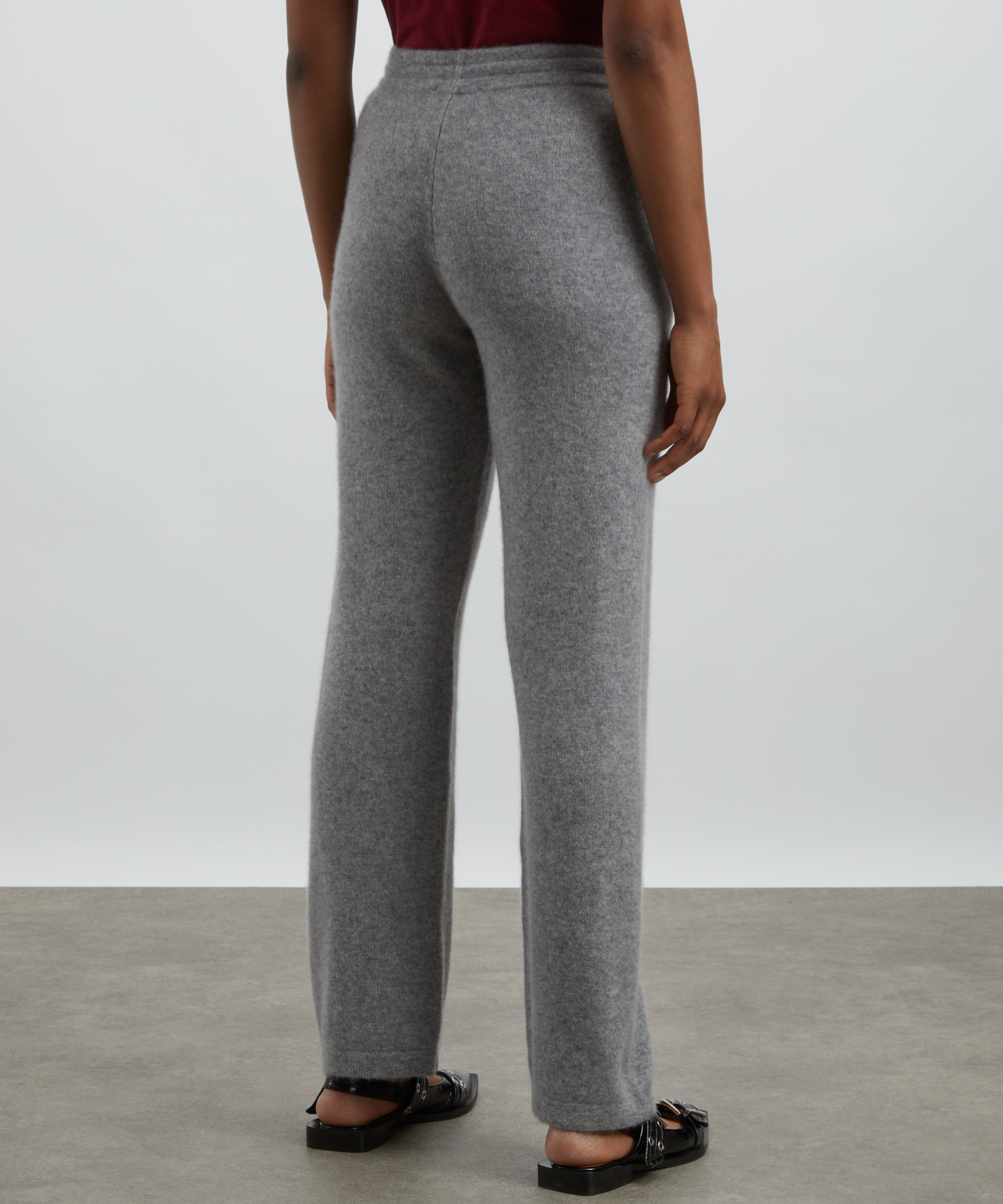 Sporty & Rich - Grey Carlyle Crest Cashmere Trousers image number 3