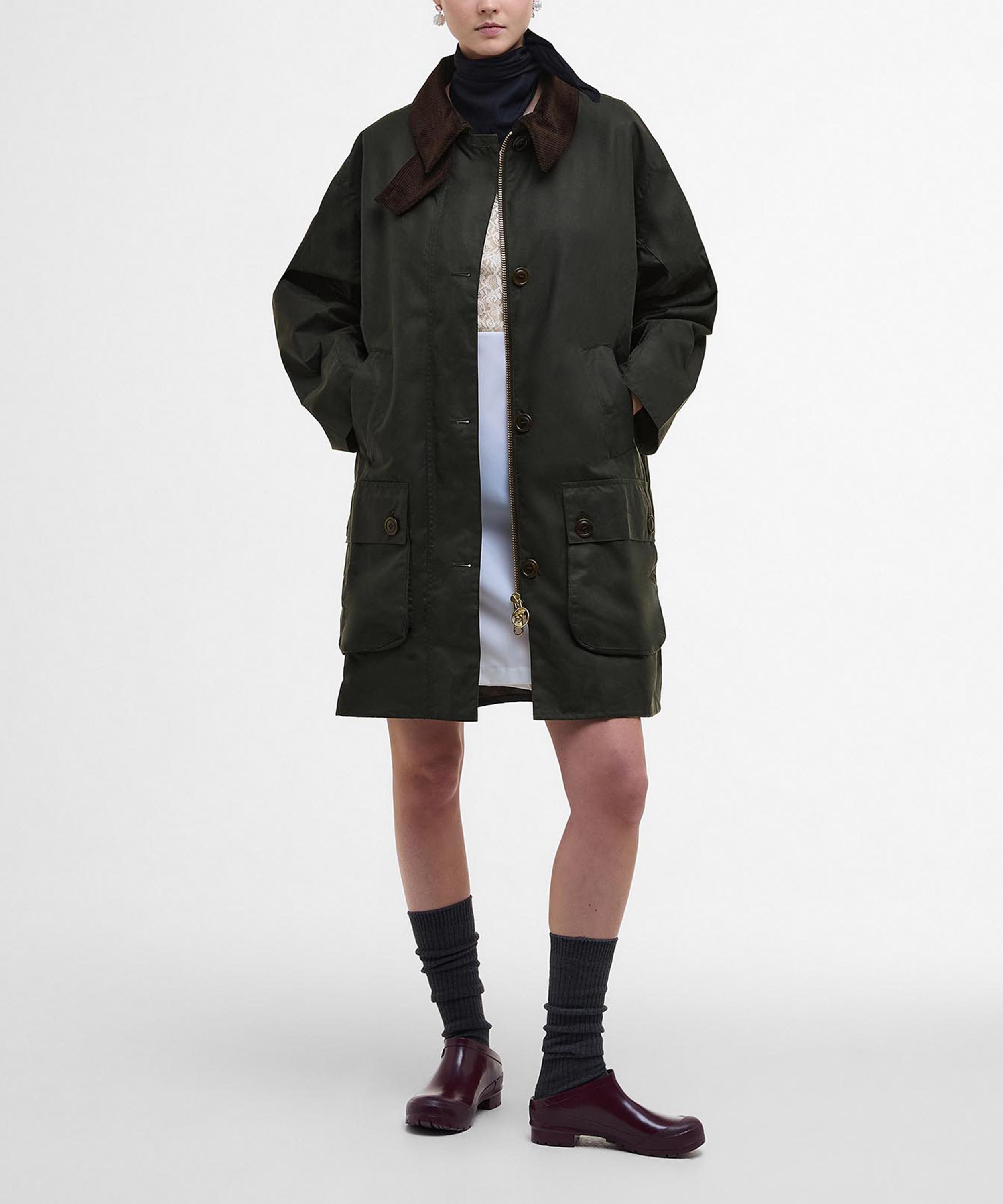 Barbour - x The Edit by Alexa Chung Loren Oversized Waxed Jacket image number 1