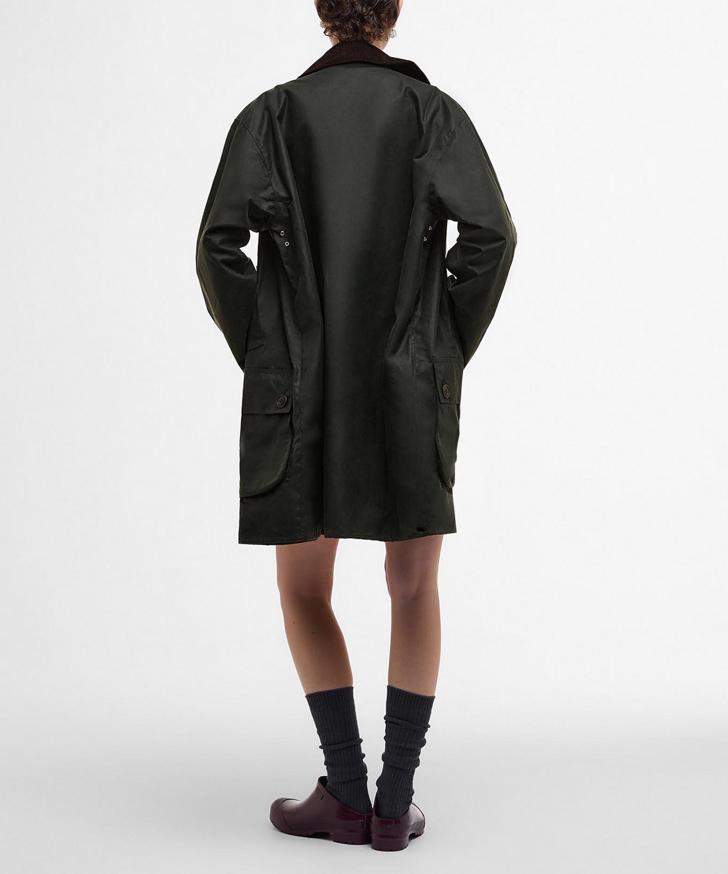 Barbour - x The Edit by Alexa Chung Loren Oversized Waxed Jacket image number 2