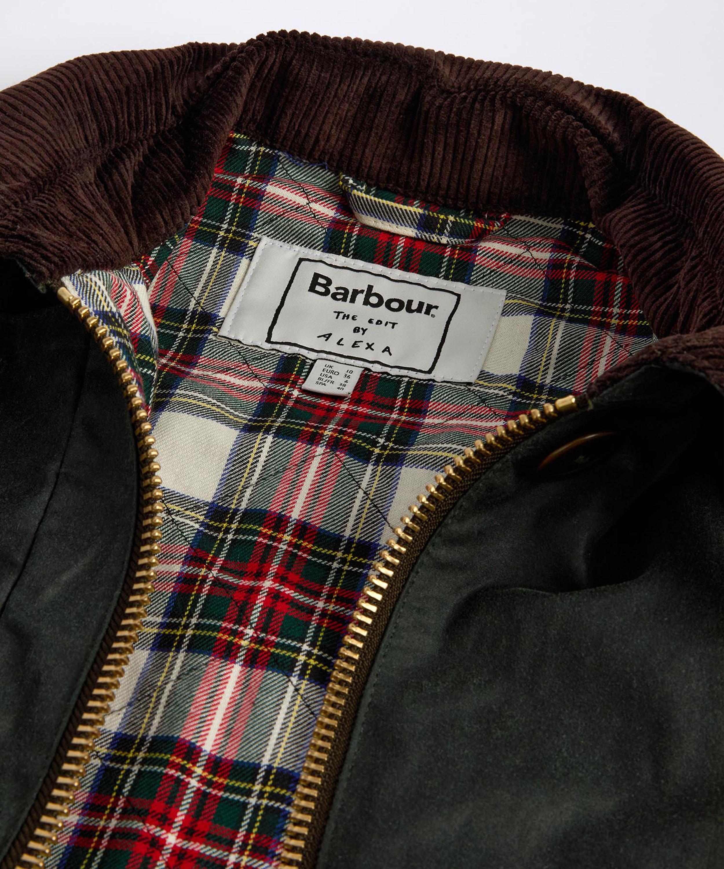 Barbour - x The Edit by Alexa Chung Loren Oversized Waxed Jacket image number 3