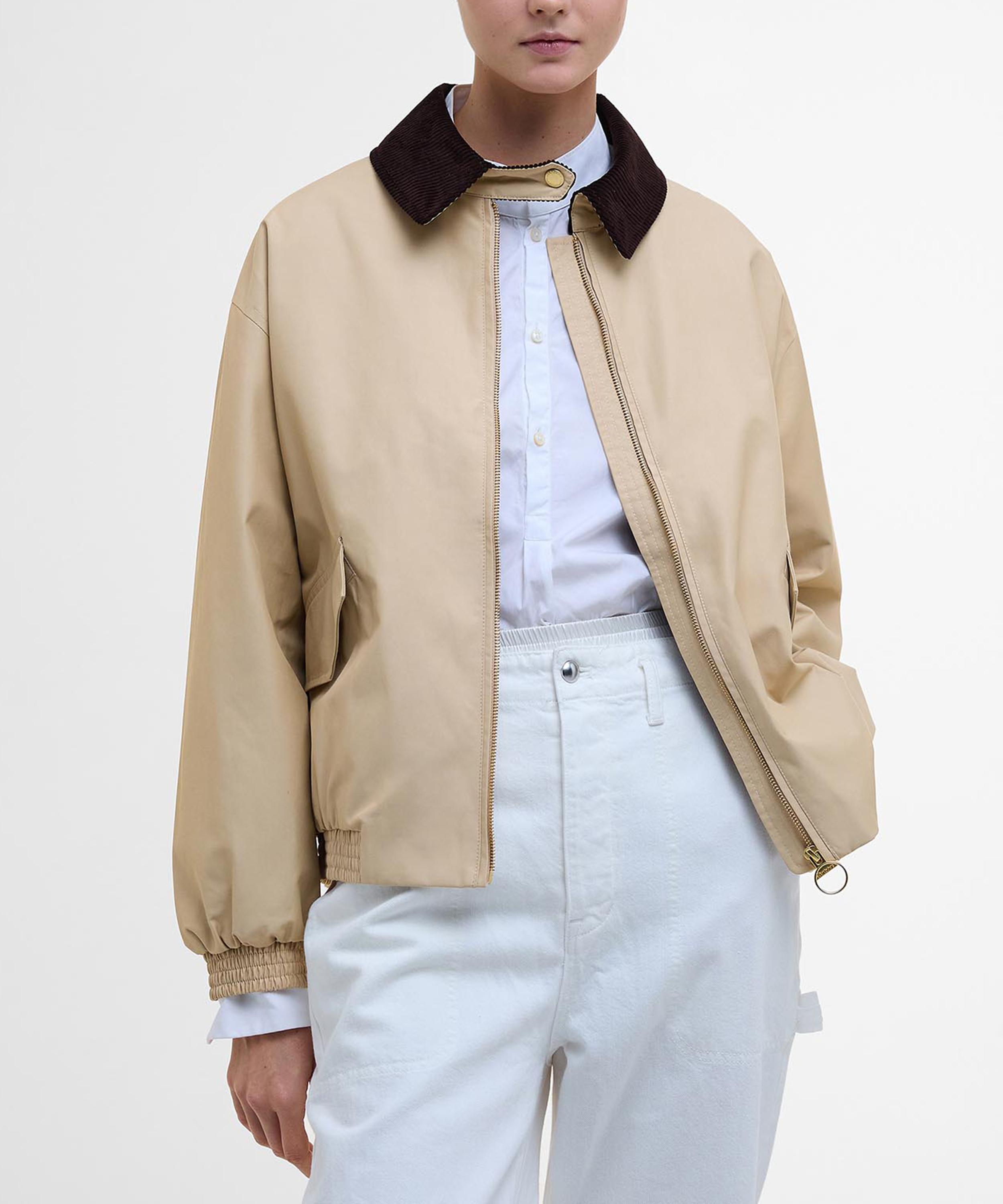 Barbour - x The Edit by Alexa Chung Barbour The Edit by Alexa Anna Showerproof Bomber Jacket image number 1