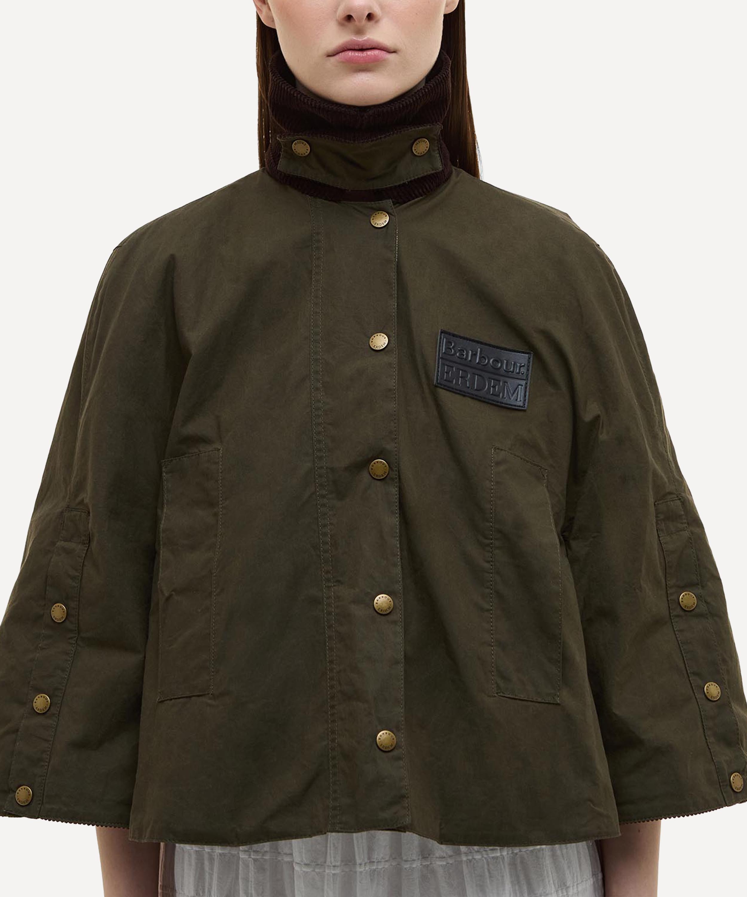 Barbour - x ERDEM Reversible Clover Showerproof Cape image number 3