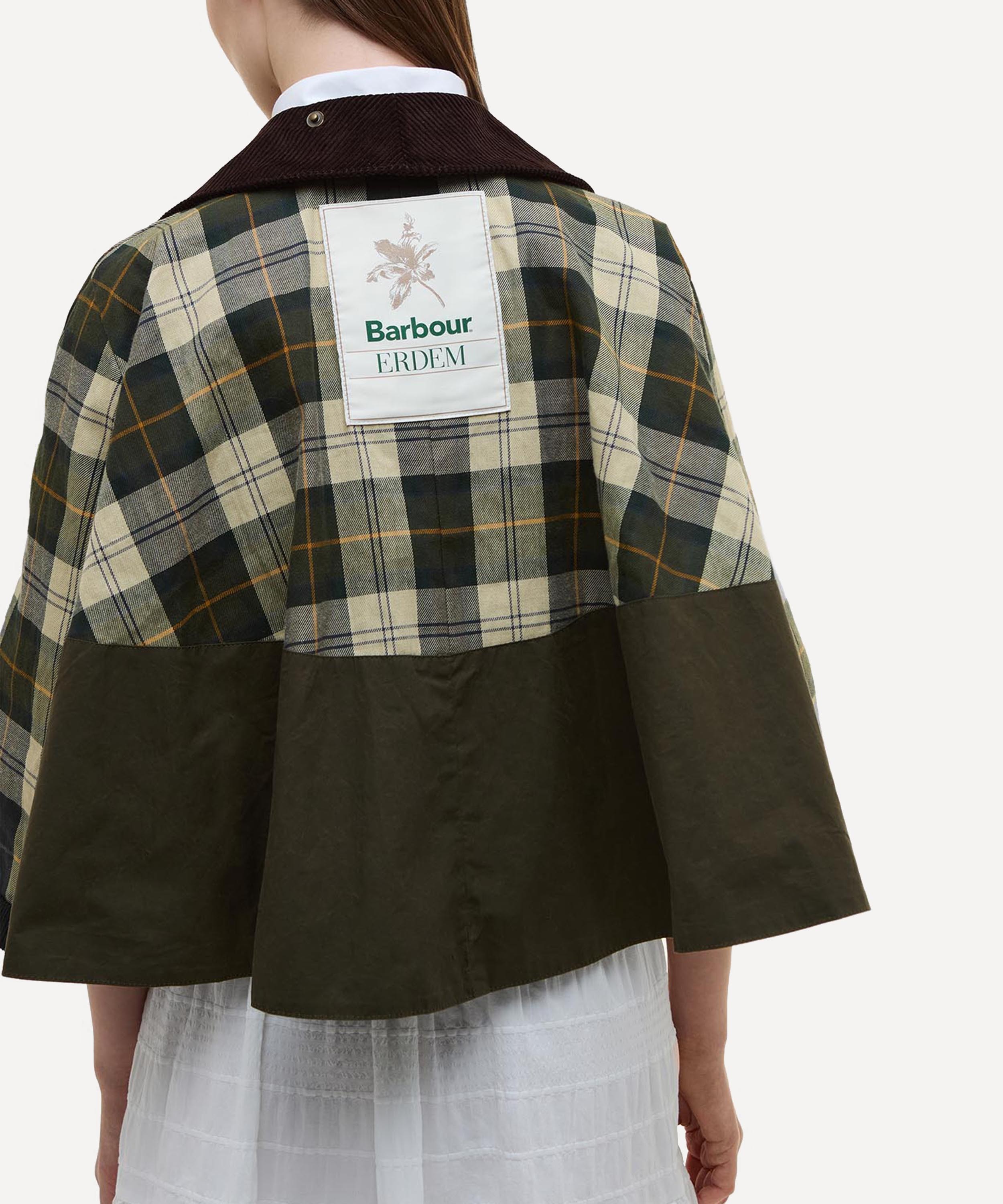 Barbour - x ERDEM Reversible Clover Showerproof Cape image number 5