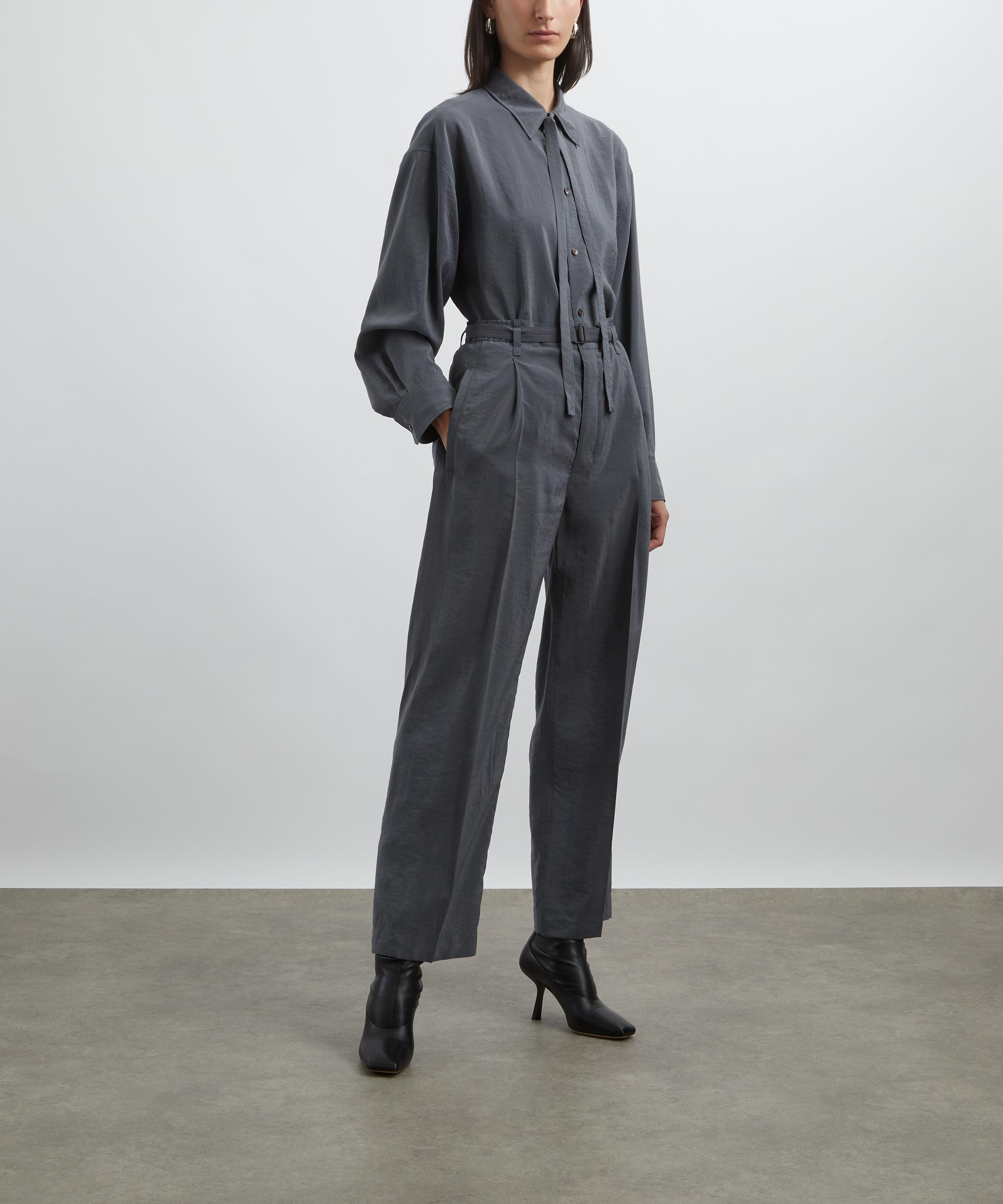 Lemaire - Belted Relaxed Silk Trousers image number 1