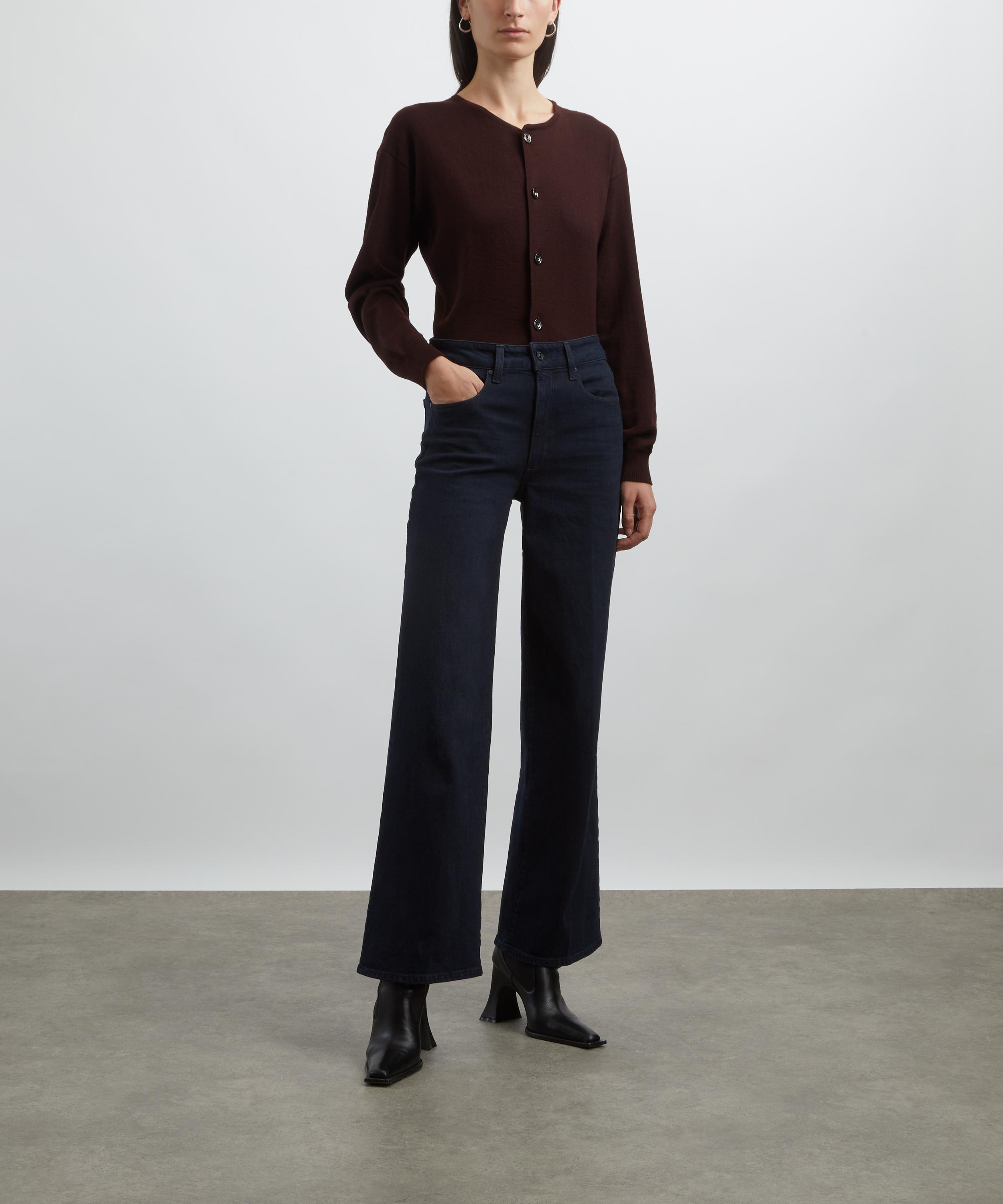 Lemaire - Dark Plum Wool-Blend Cardigan image number 1