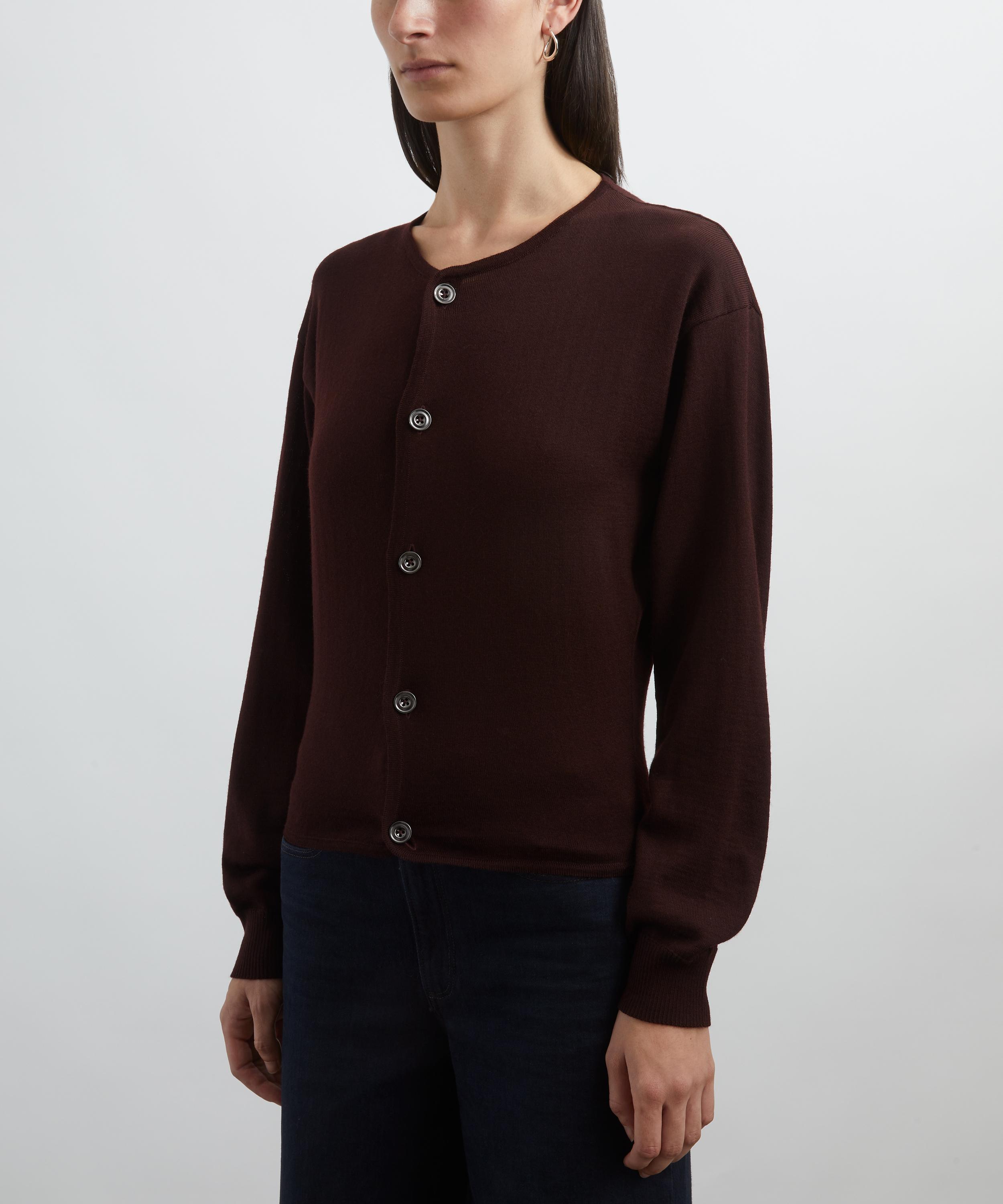 Lemaire - Dark Plum Wool-Blend Cardigan image number 2