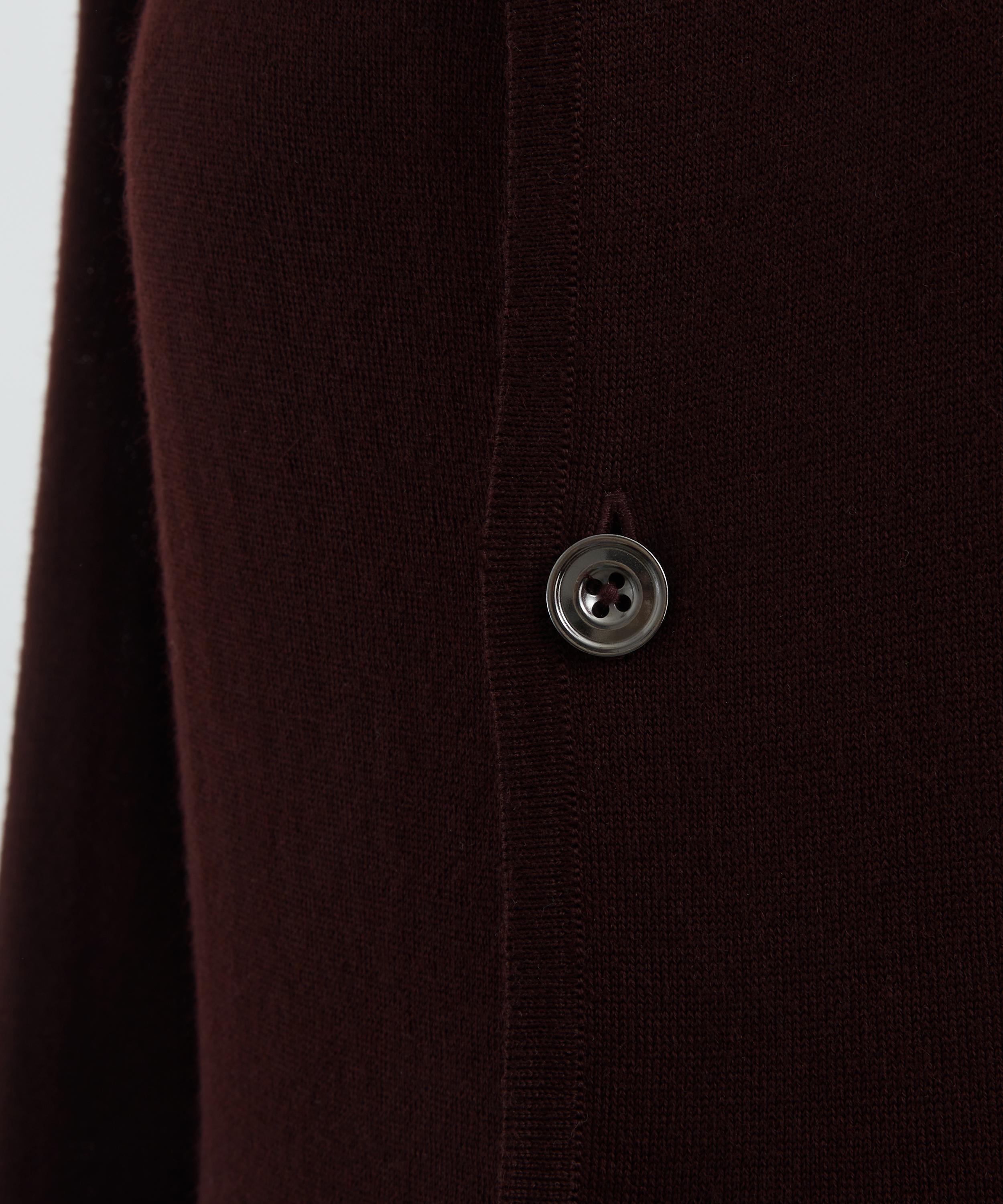Lemaire - Dark Plum Wool-Blend Cardigan image number 4