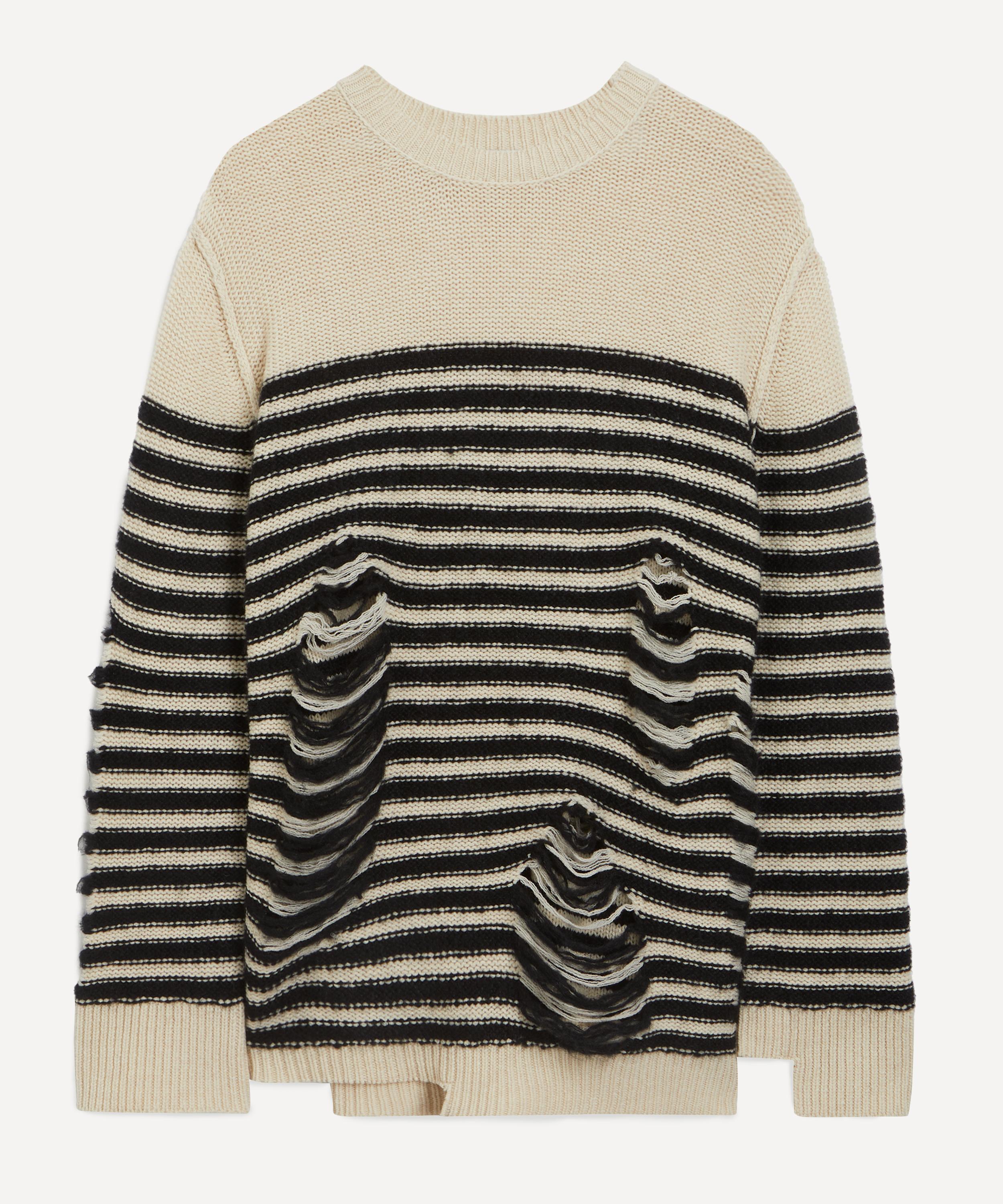 Acne Studios - Distressed Breton Stripe Jumper image number 0
