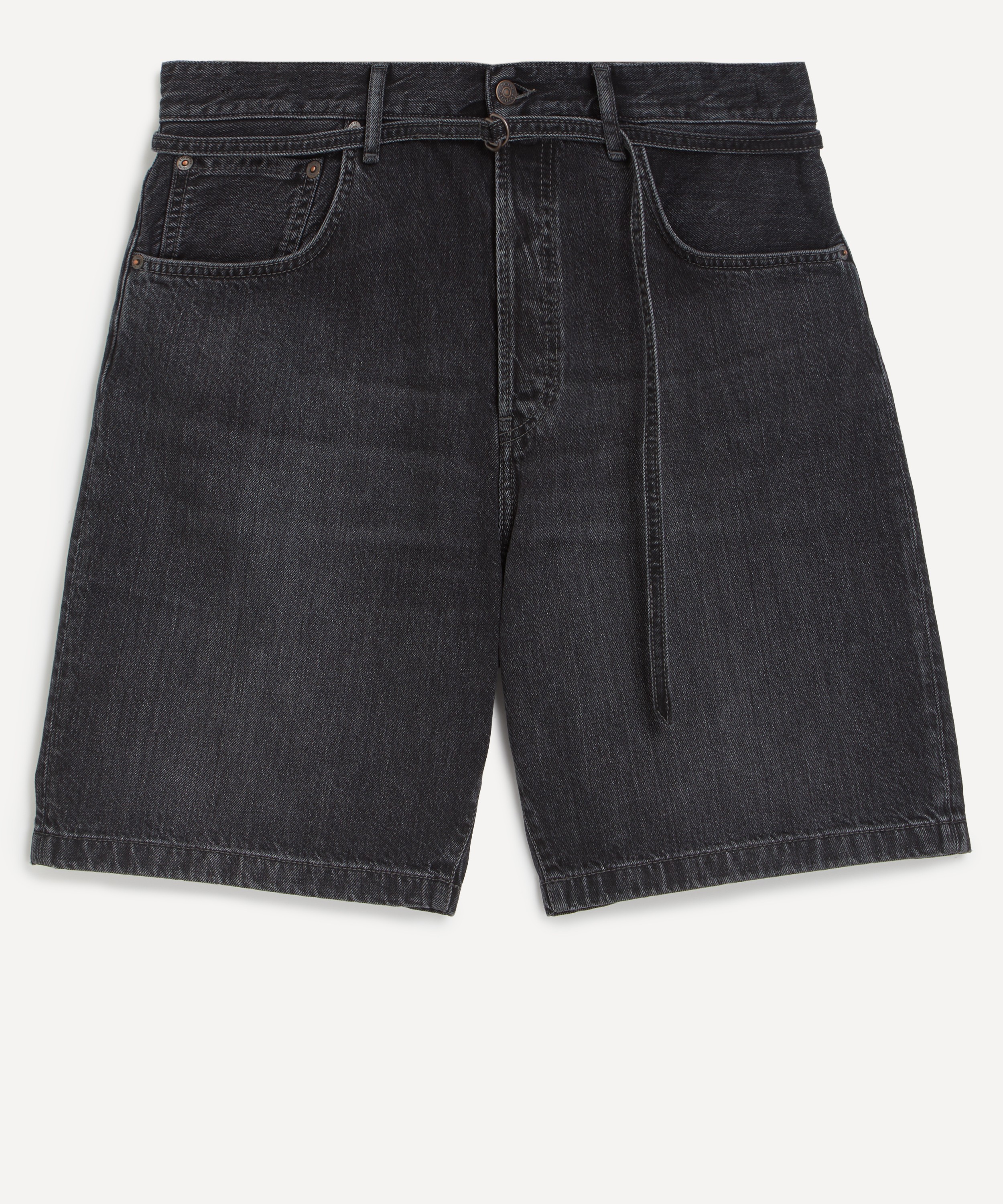 Acne Studios - Black Loose Denim Shorts image number 0