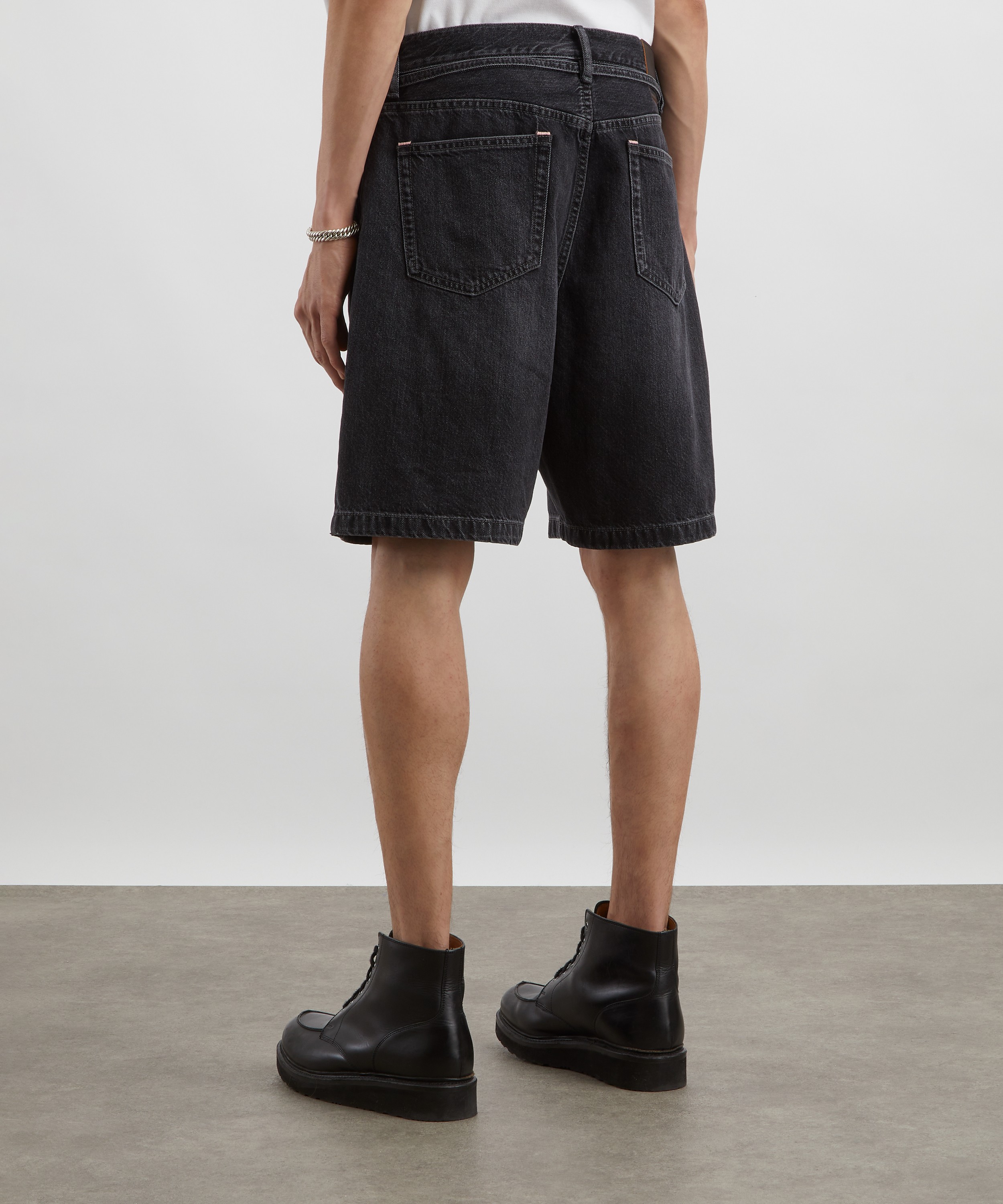 Acne Studios - Black Loose Denim Shorts image number 3