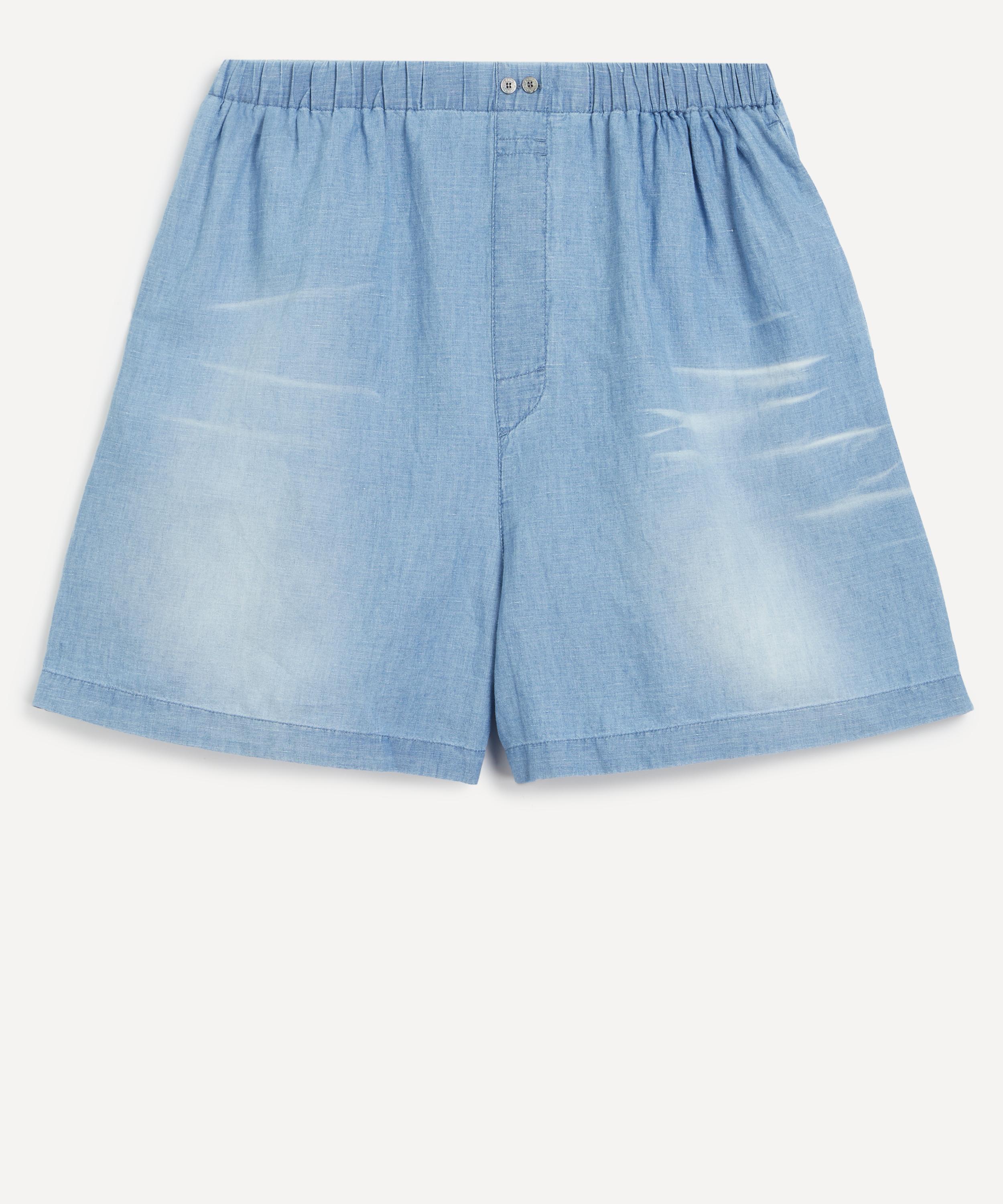 Acne Studios - Logo Stamp Denim Shorts image number 0