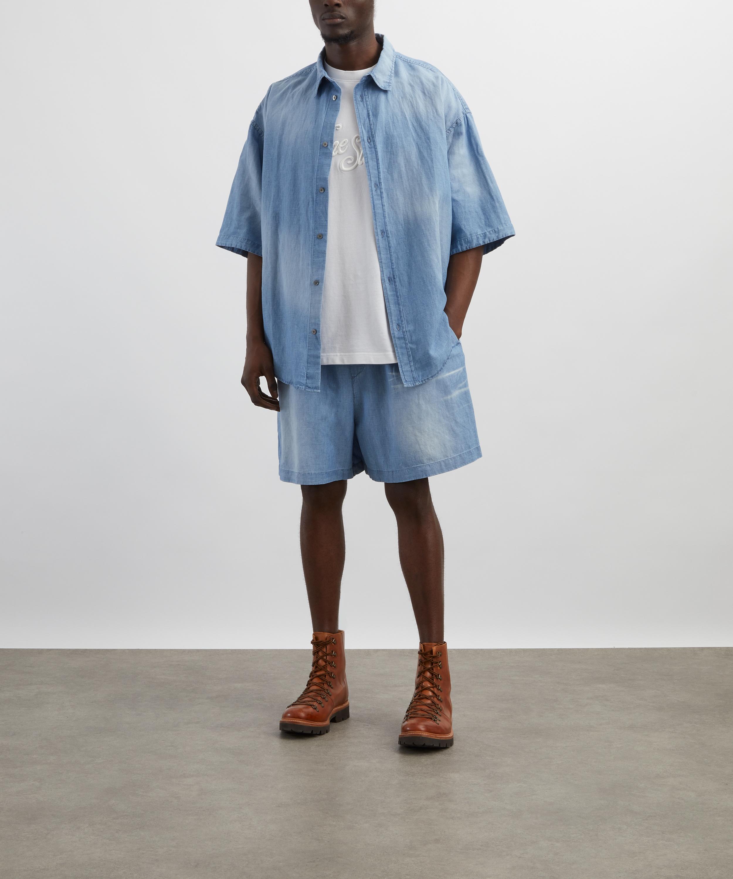 Acne Studios - Logo Stamp Denim Shorts image number 1