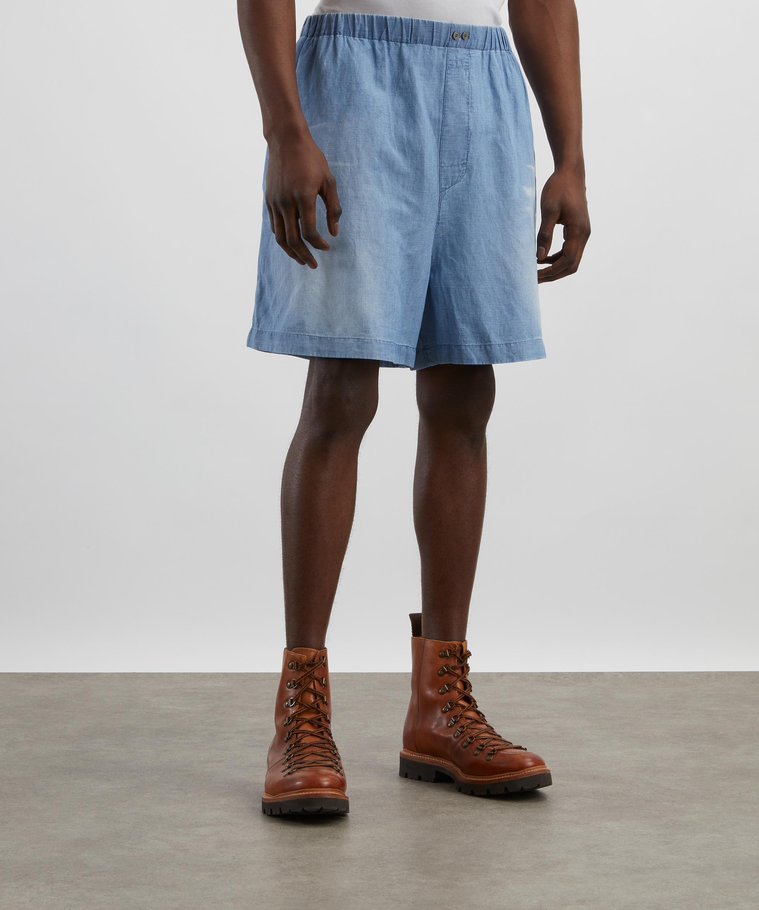 Acne Studios - Logo Stamp Denim Shorts image number 2