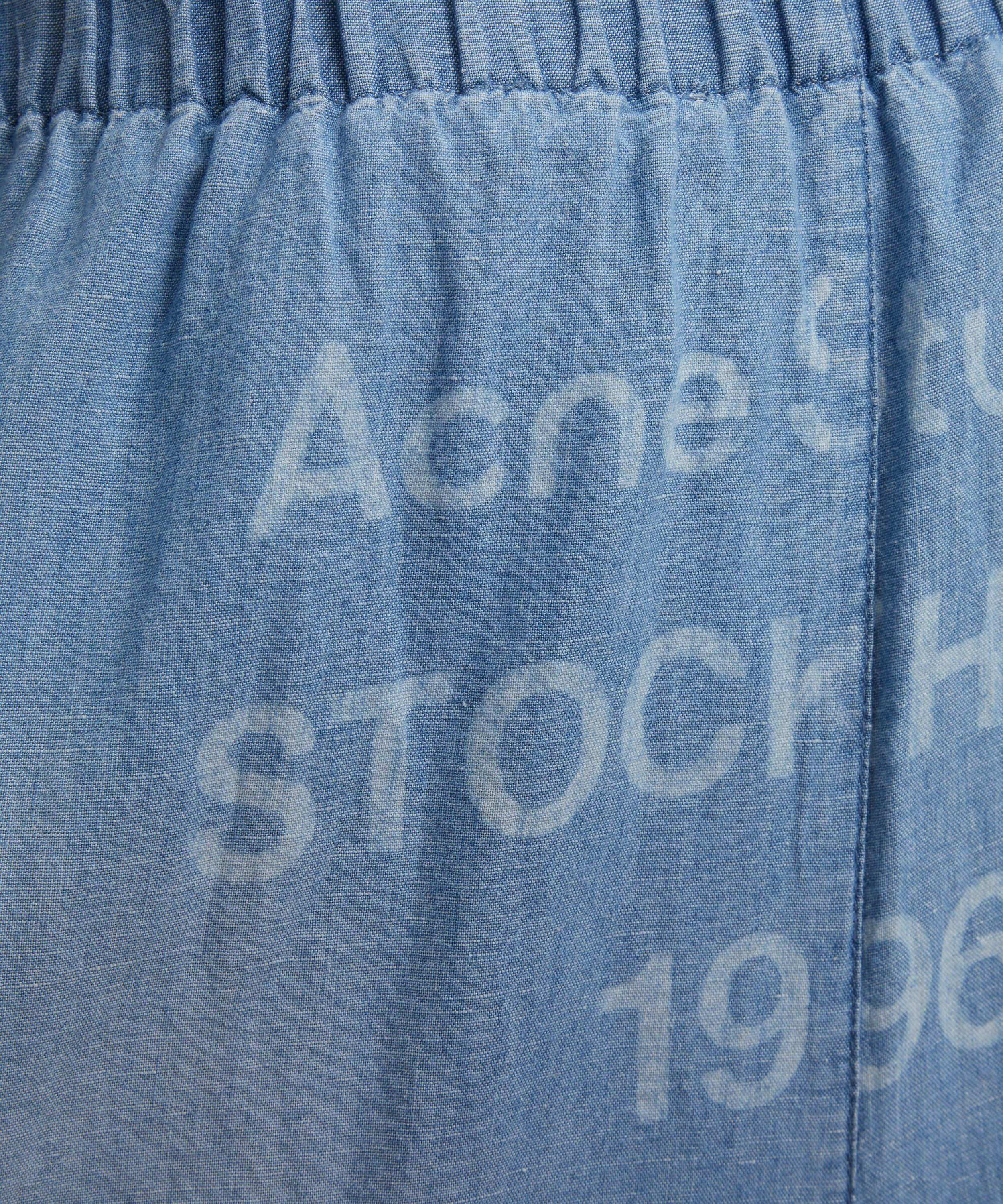 Acne Studios - Logo Stamp Denim Shorts image number 4