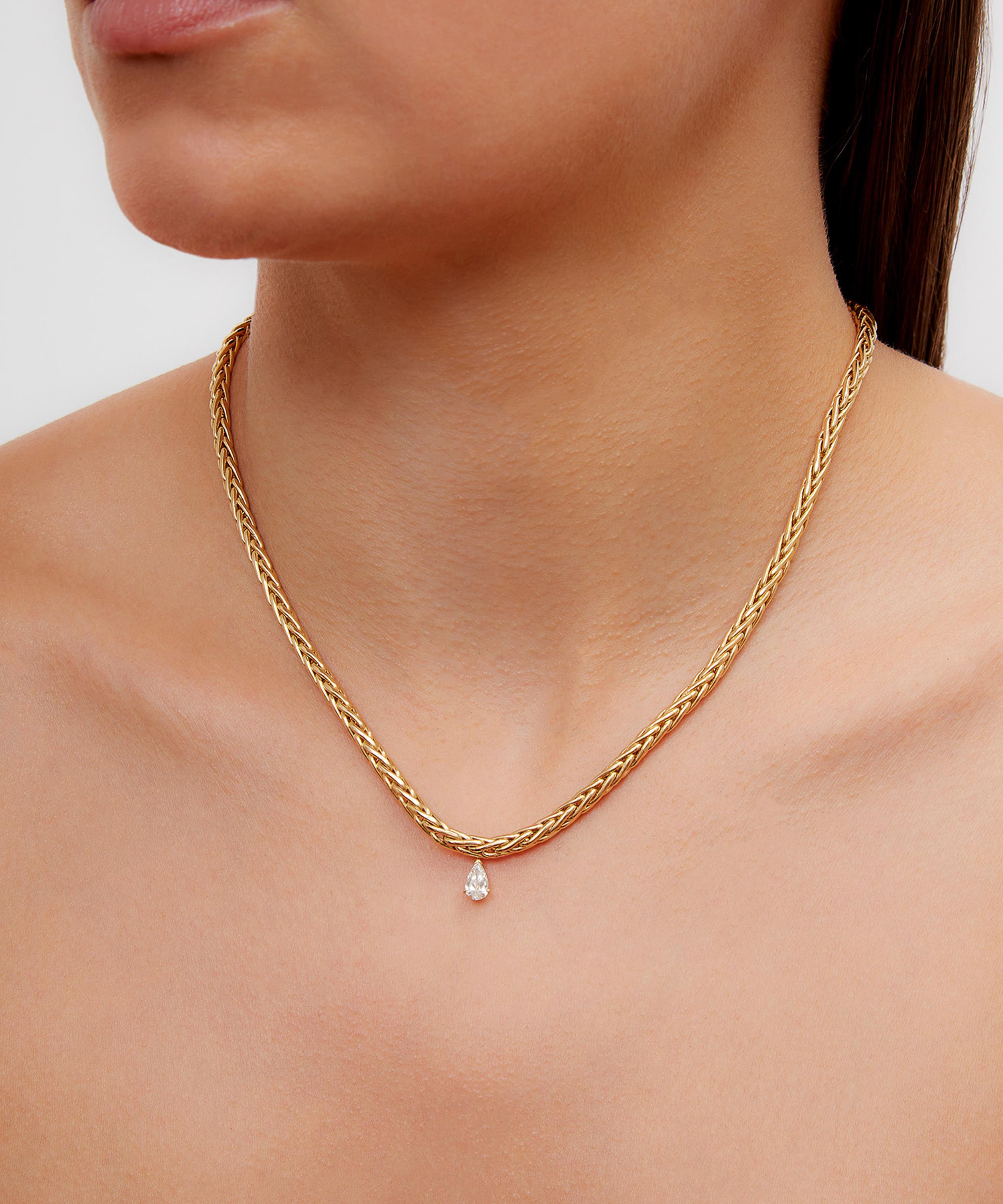 Yvonne L&eacute;on - I8ct Gold Floating Diamond Necklace image number 1