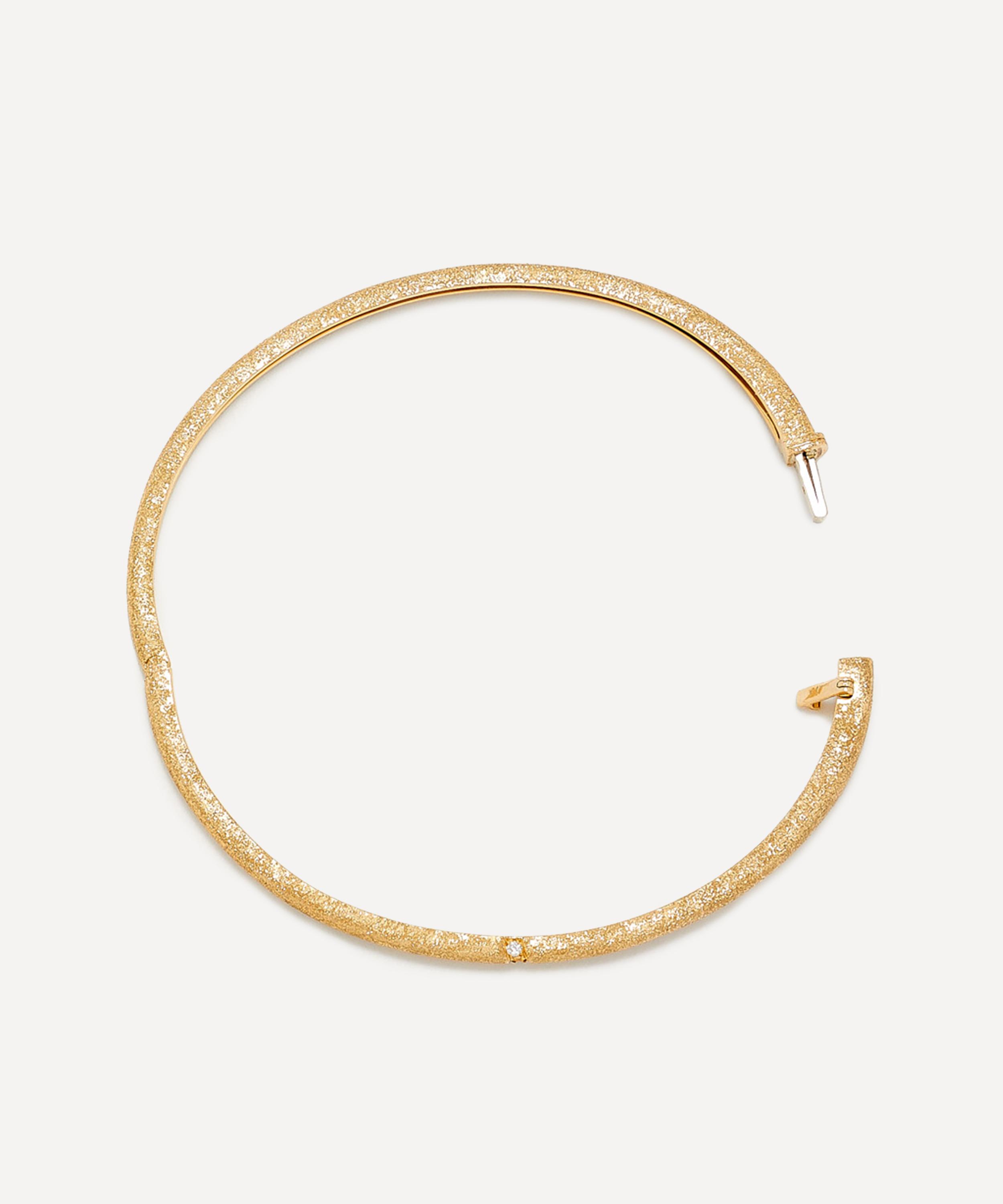 Yvonne L&eacute;on - 9ct Gold Jonc Diamond Bangle Bracelet image number 1