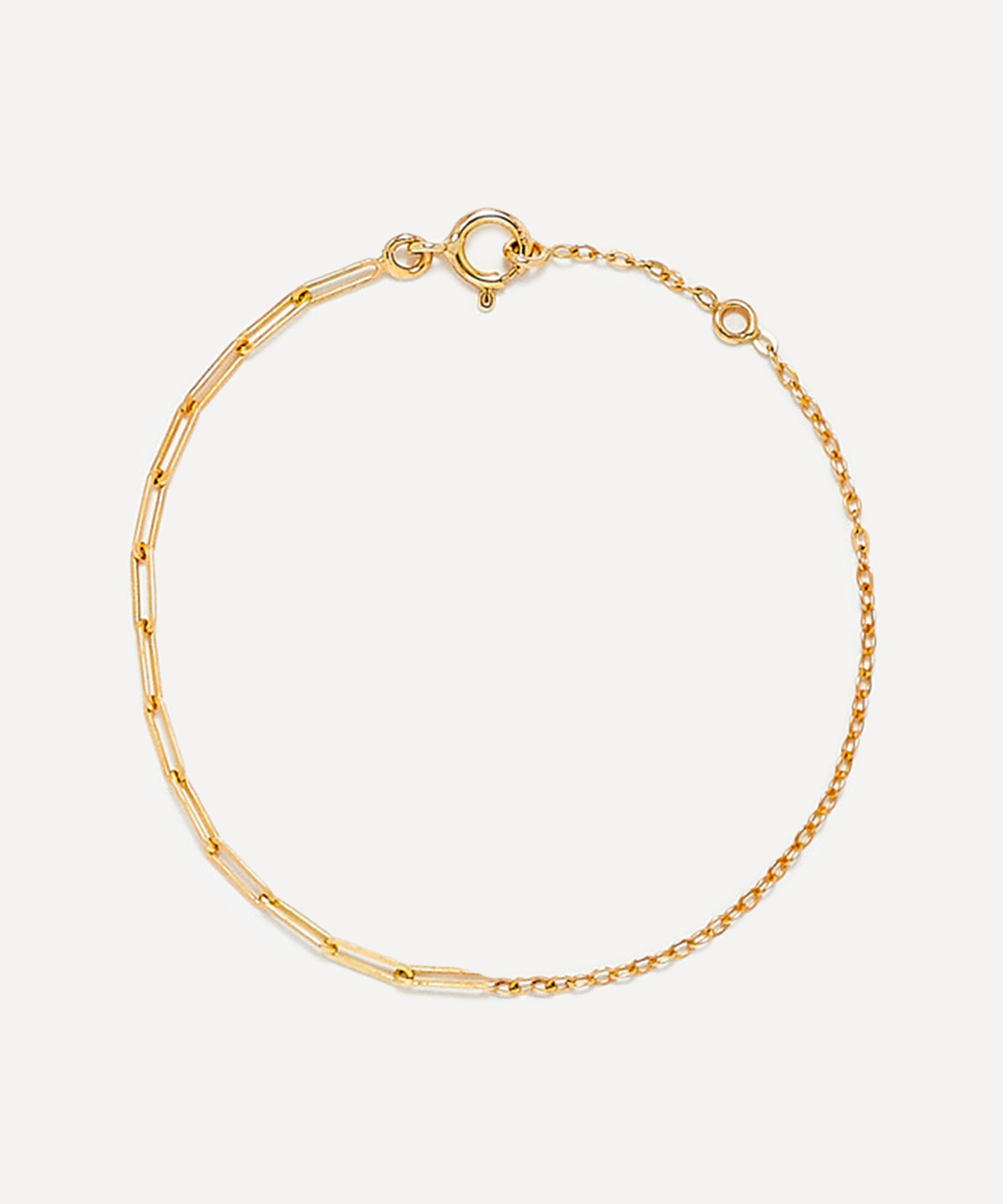 Yvonne L&eacute;on - 18ct Gold Solitaire Nu Chain Bracelet