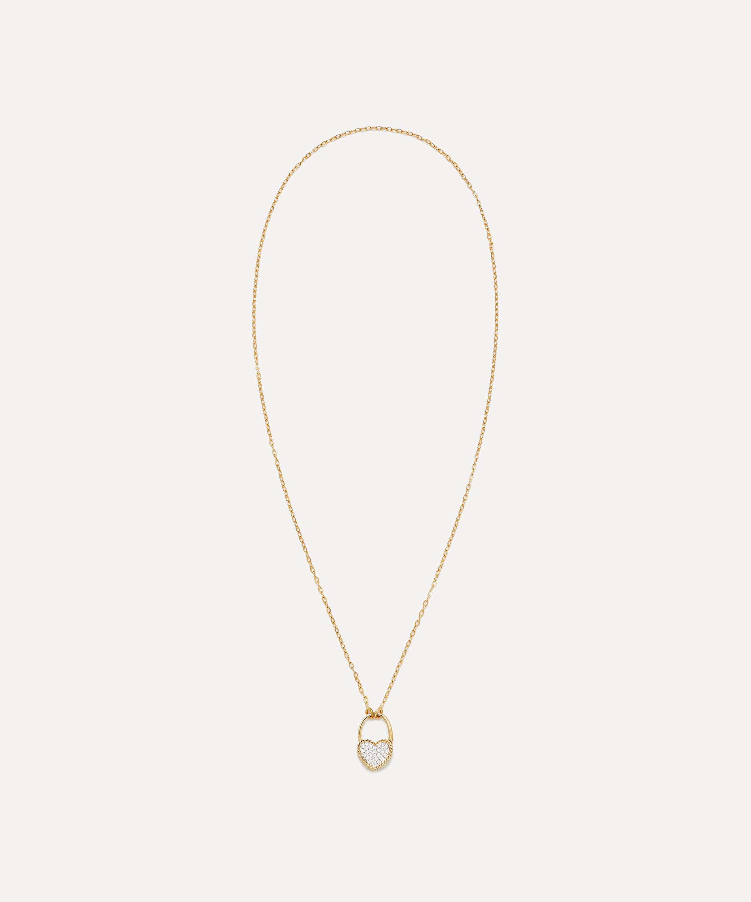 Yvonne L&eacute;on - 9ct-18ct Gold Diamond Heart Pendant Necklace