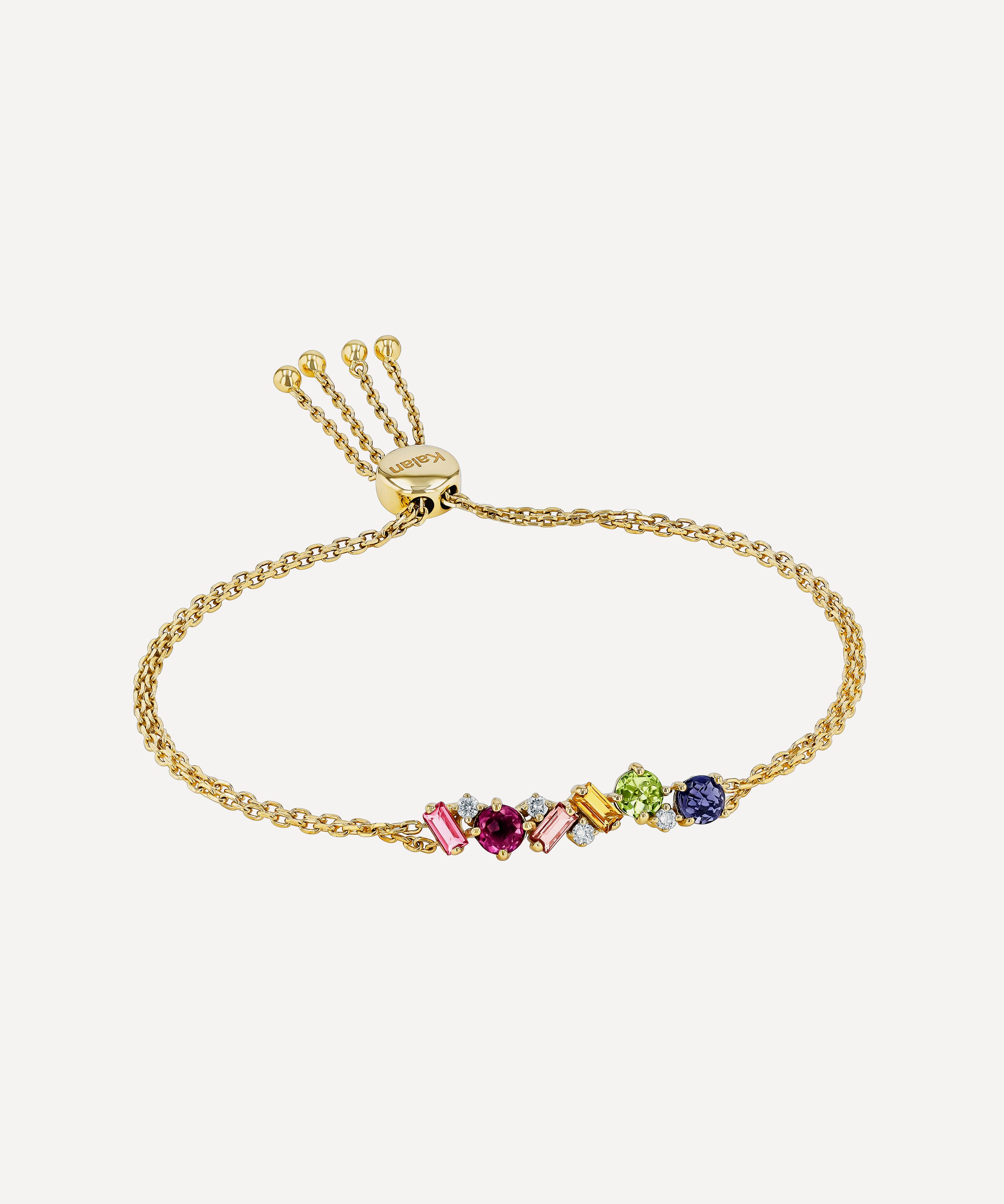 Suzanne Kalan - 14ct Gold Amalfi Blend Rainbow Pulley Bracelet image number 0