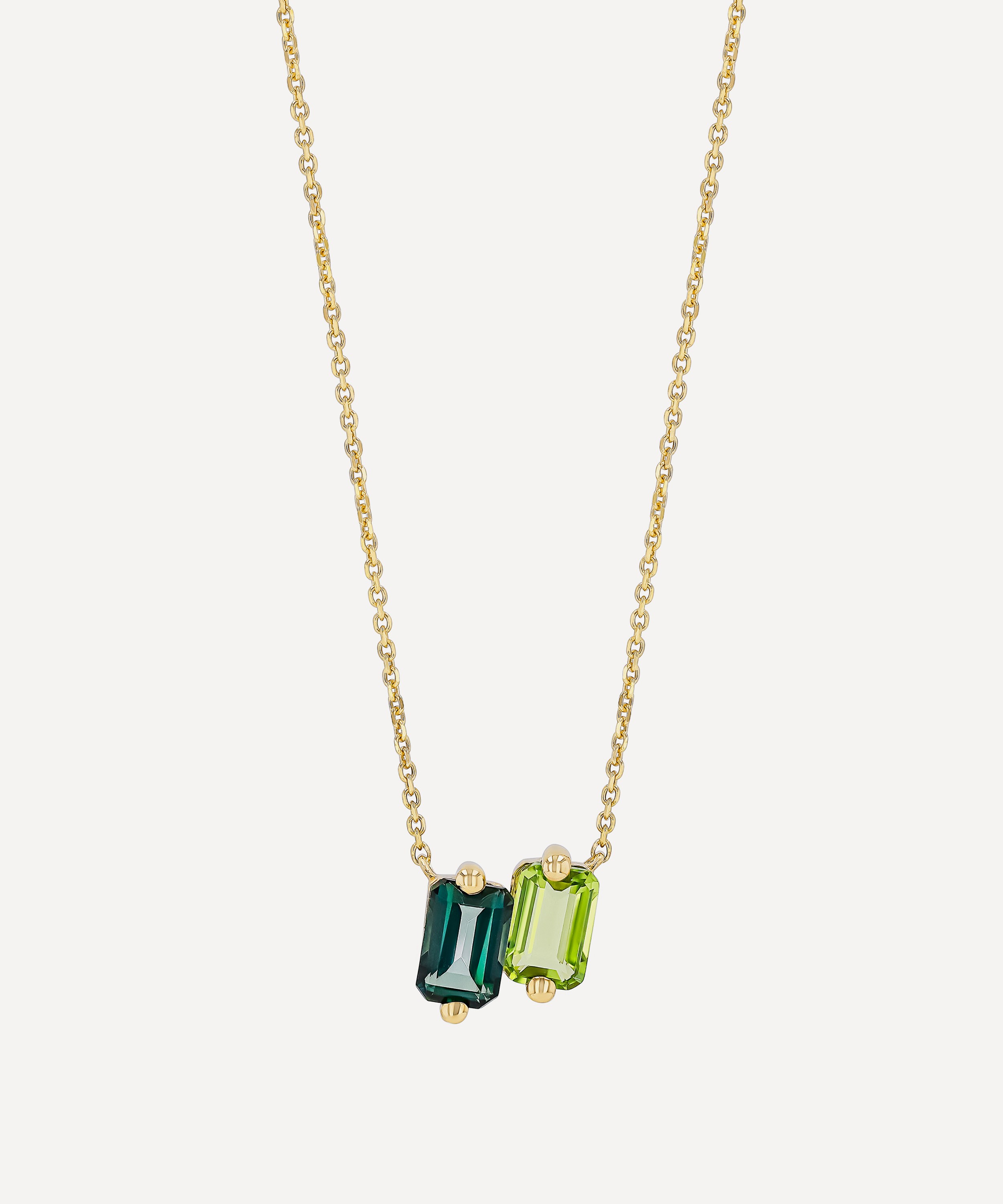 Suzanne Kalan - 14ct Gold Ann Green Ombre Pendant Necklace image number 0