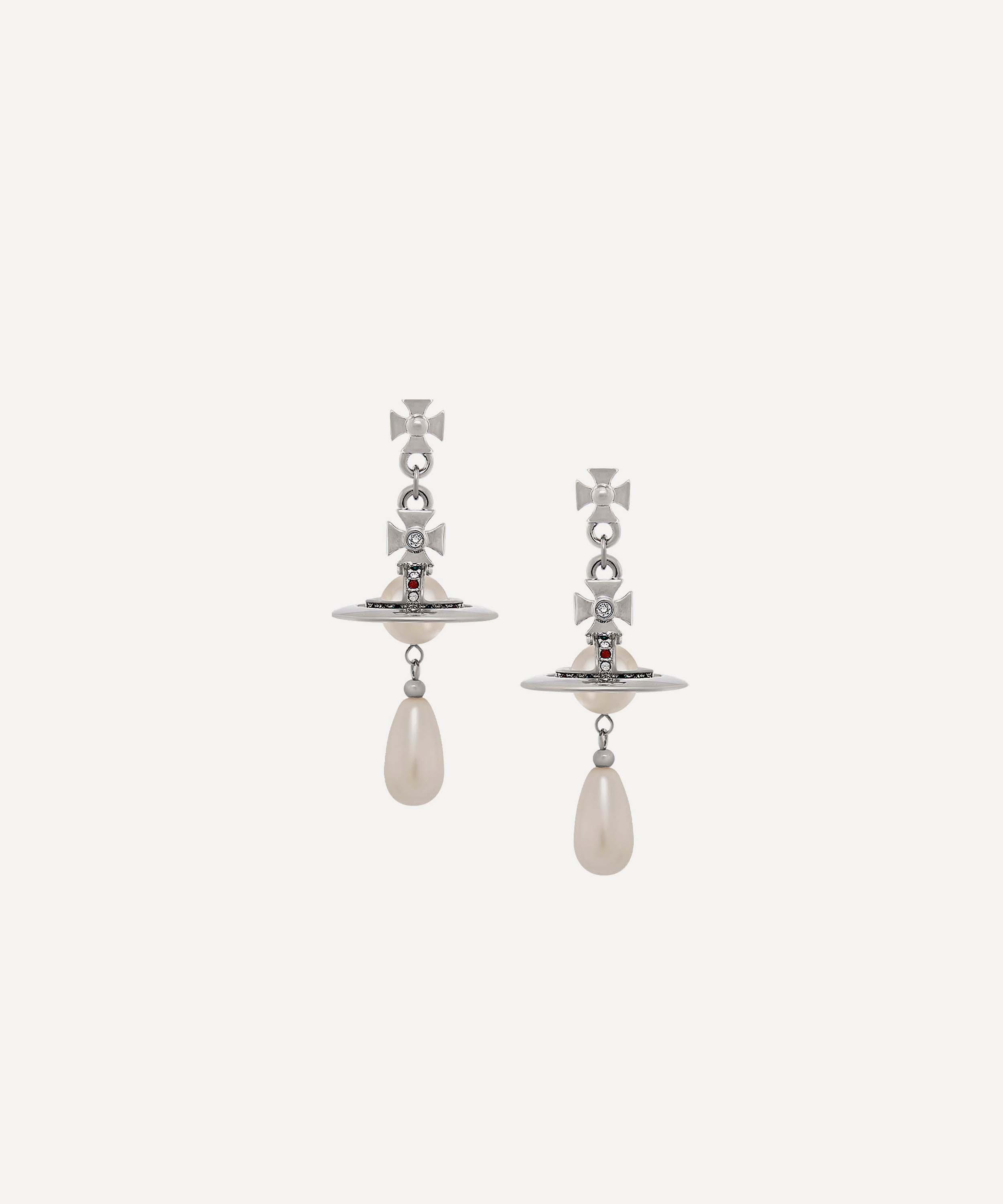 Vivienne Westwood - Silver-Tone Pearl Drop Earrings image number 0