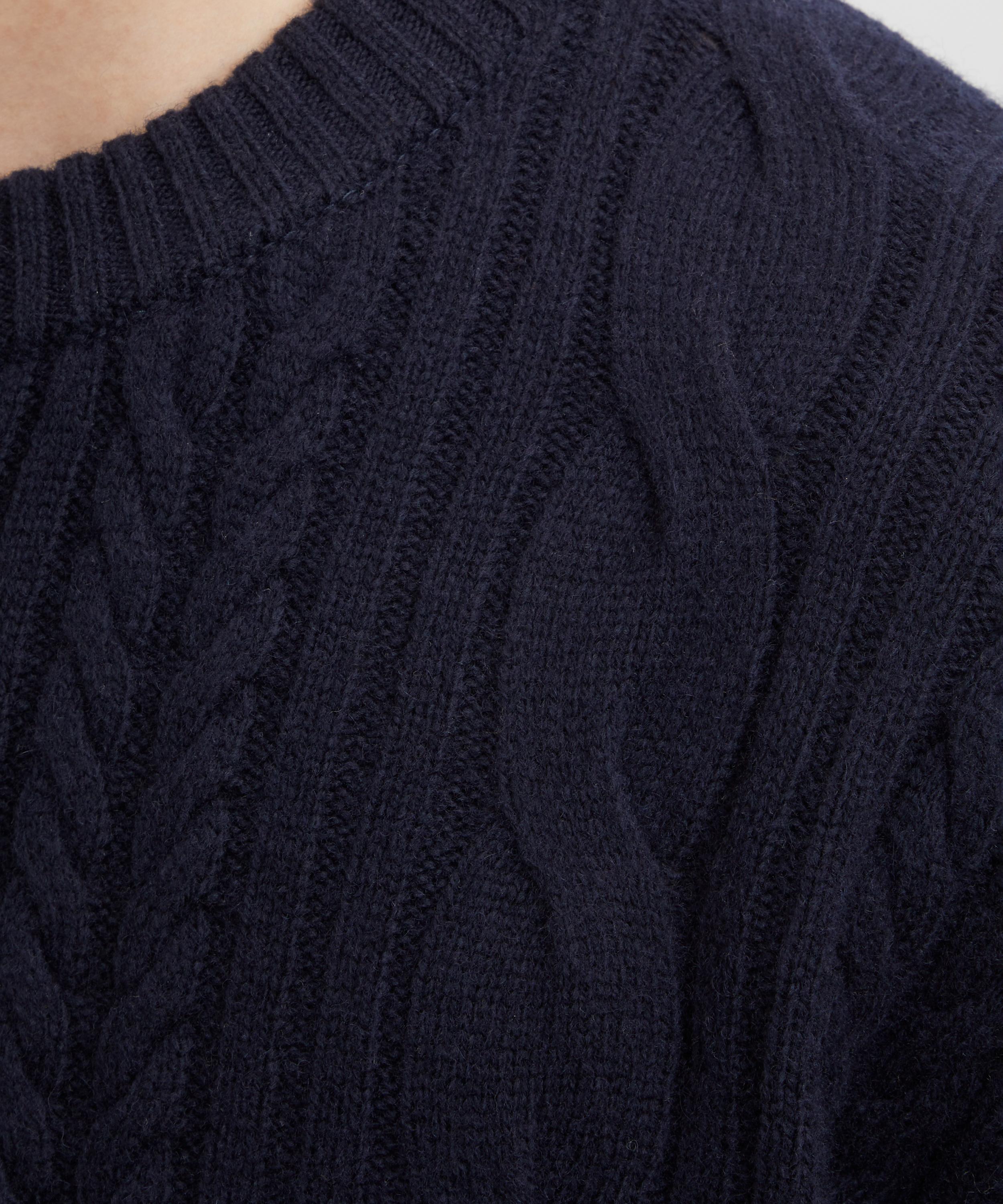 Percival - Navy Cable-Knit Jumper image number 4