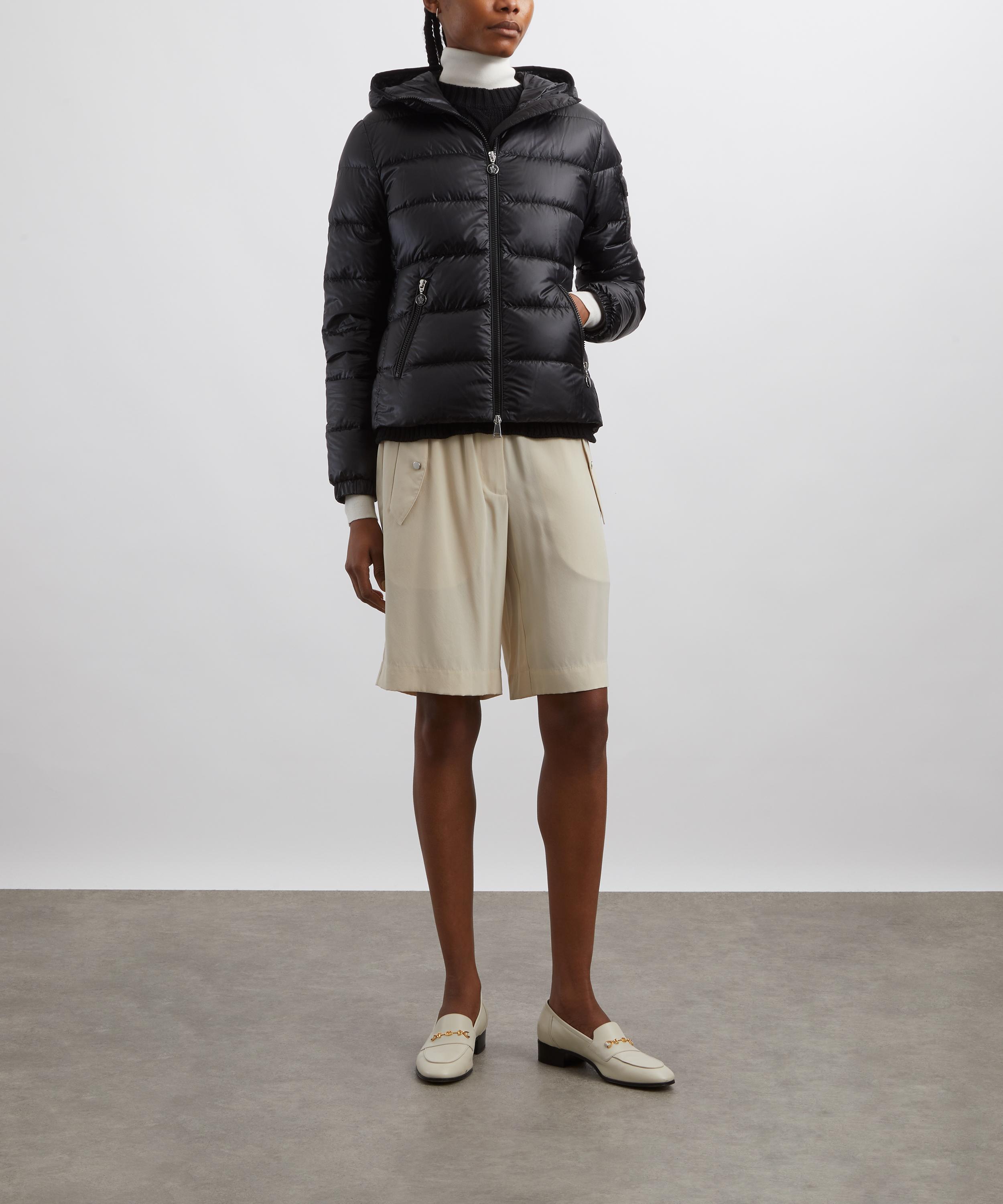 Moncler - Black Gles Hooded Short Down Jacket image number 1