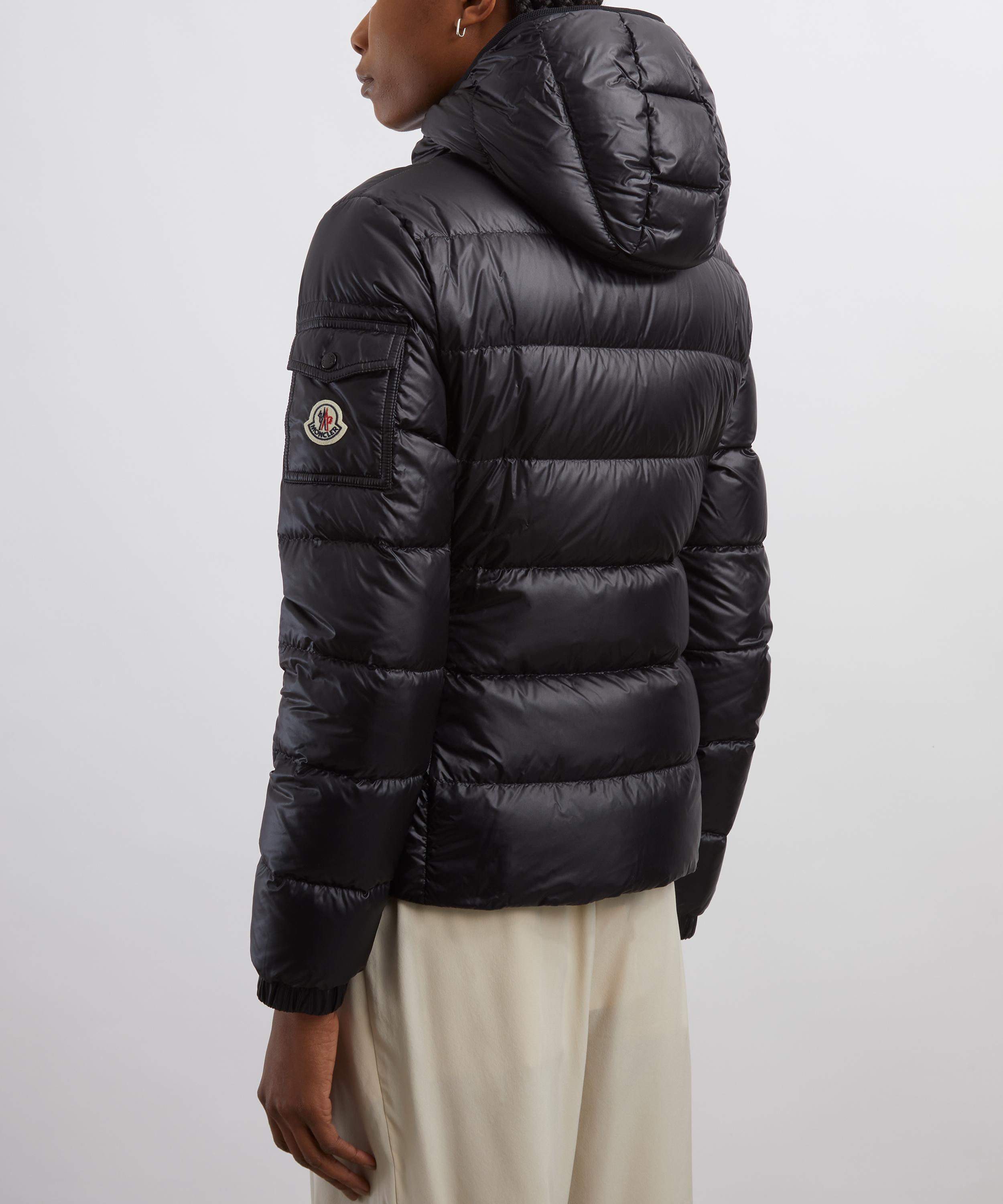 Moncler - Black Gles Hooded Short Down Jacket image number 3