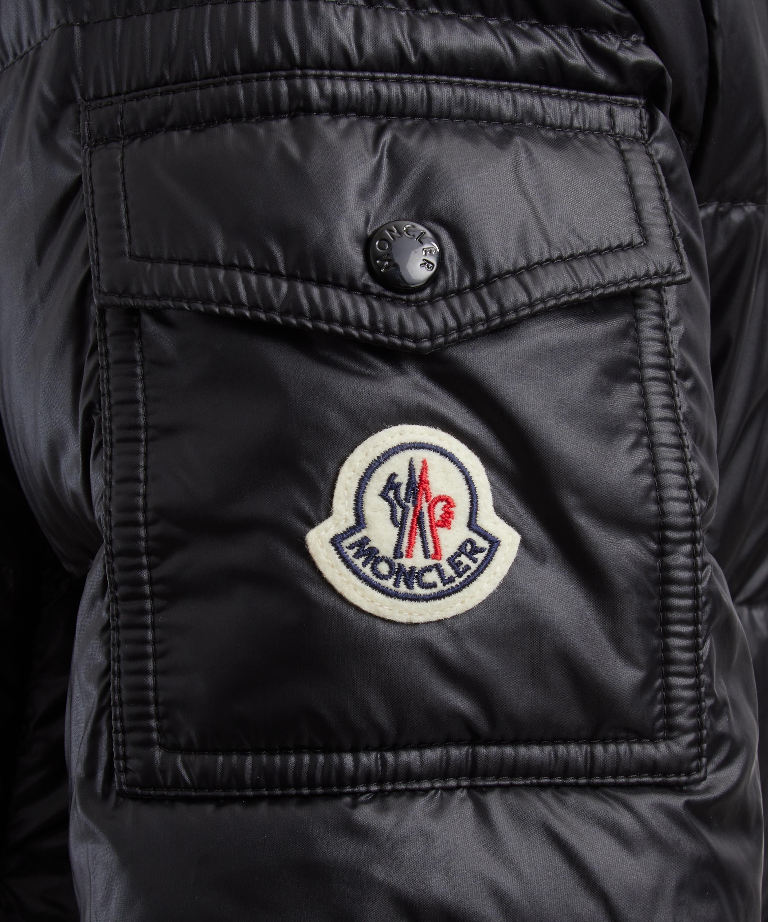 Moncler - Black Gles Hooded Short Down Jacket image number 4