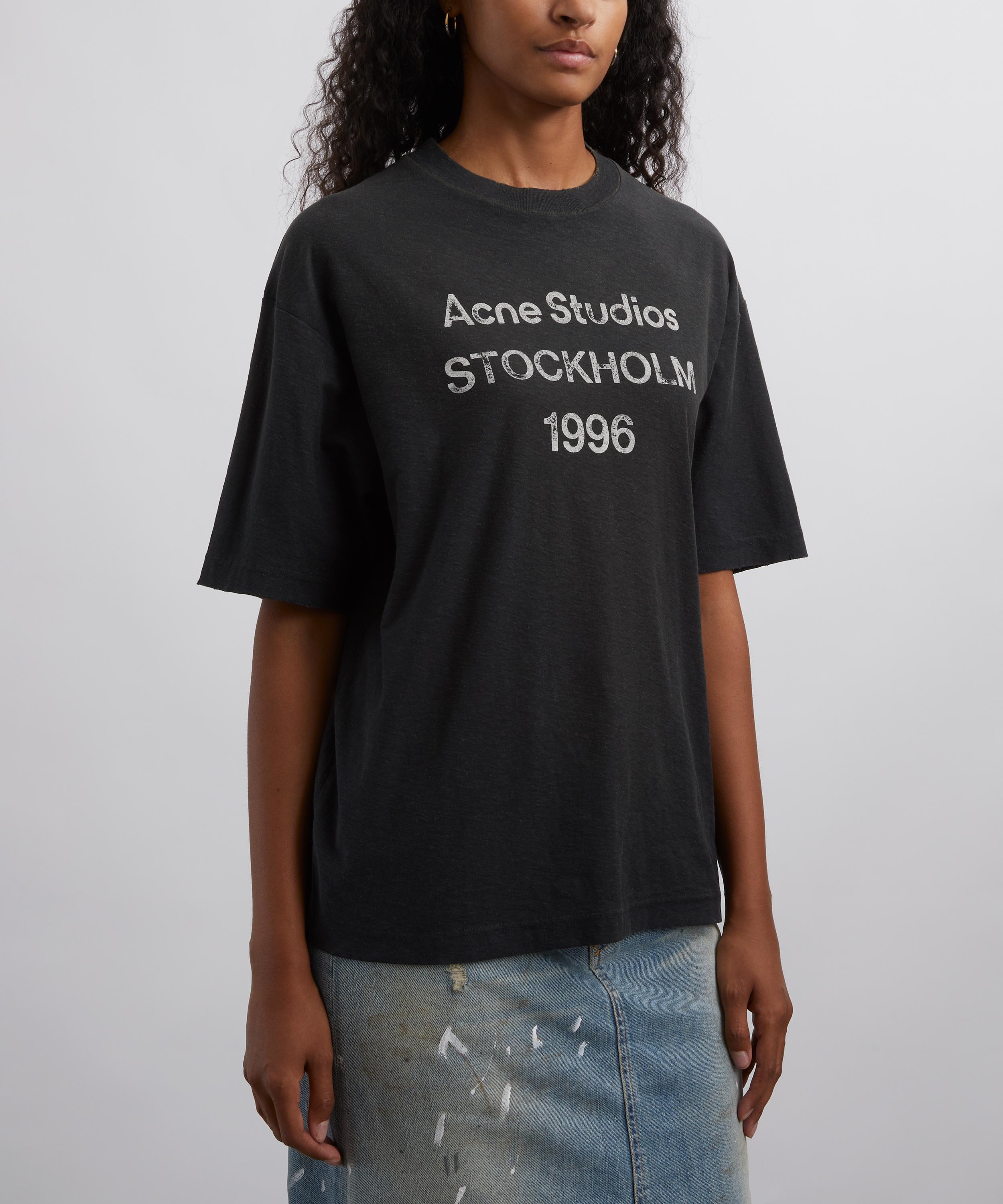 Acne Studios - Faded Black Logo T-Shirt image number 2