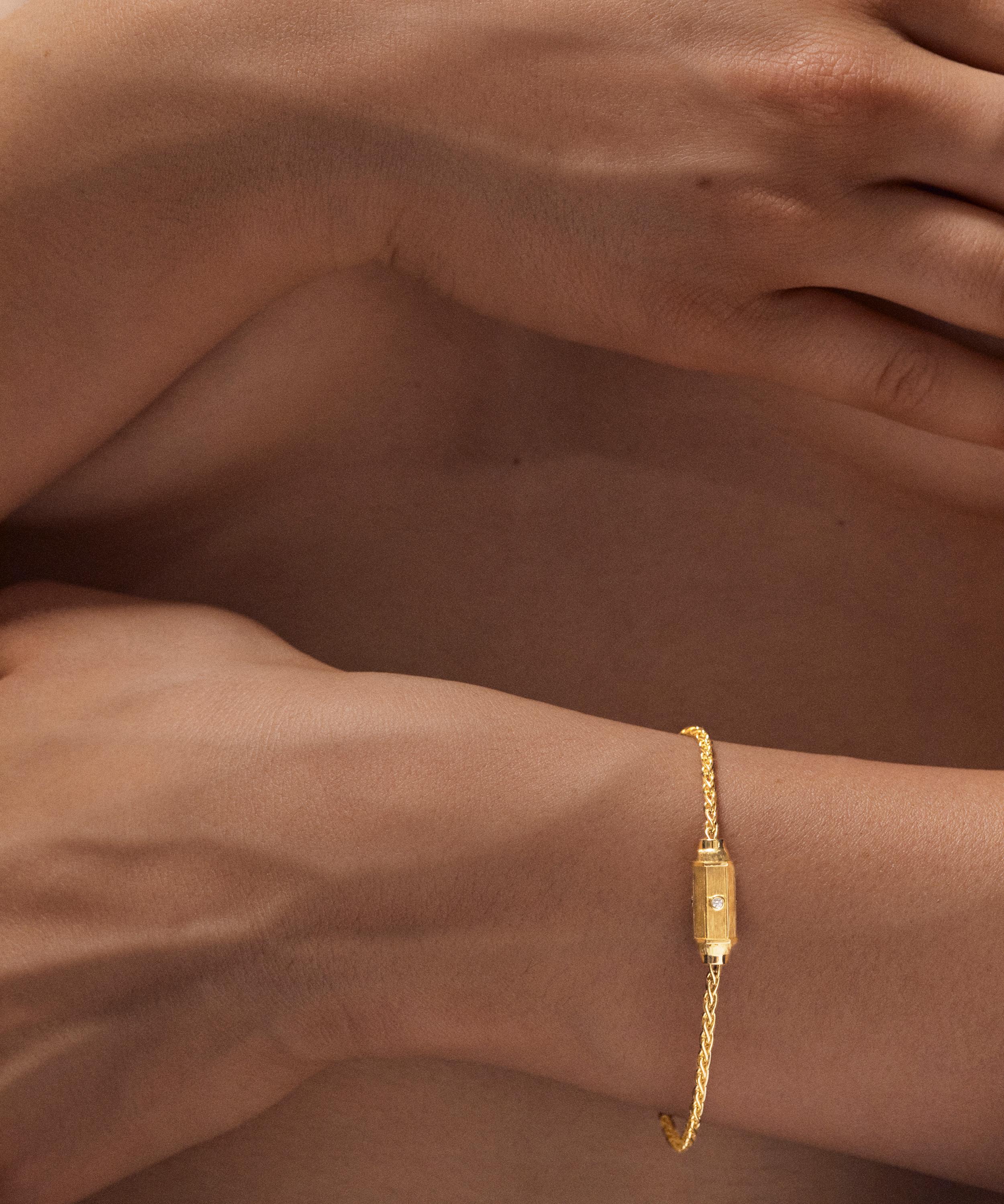 Marie Lichtenberg - 18ct Gold Micro Coco Locket Bracelet image number 1