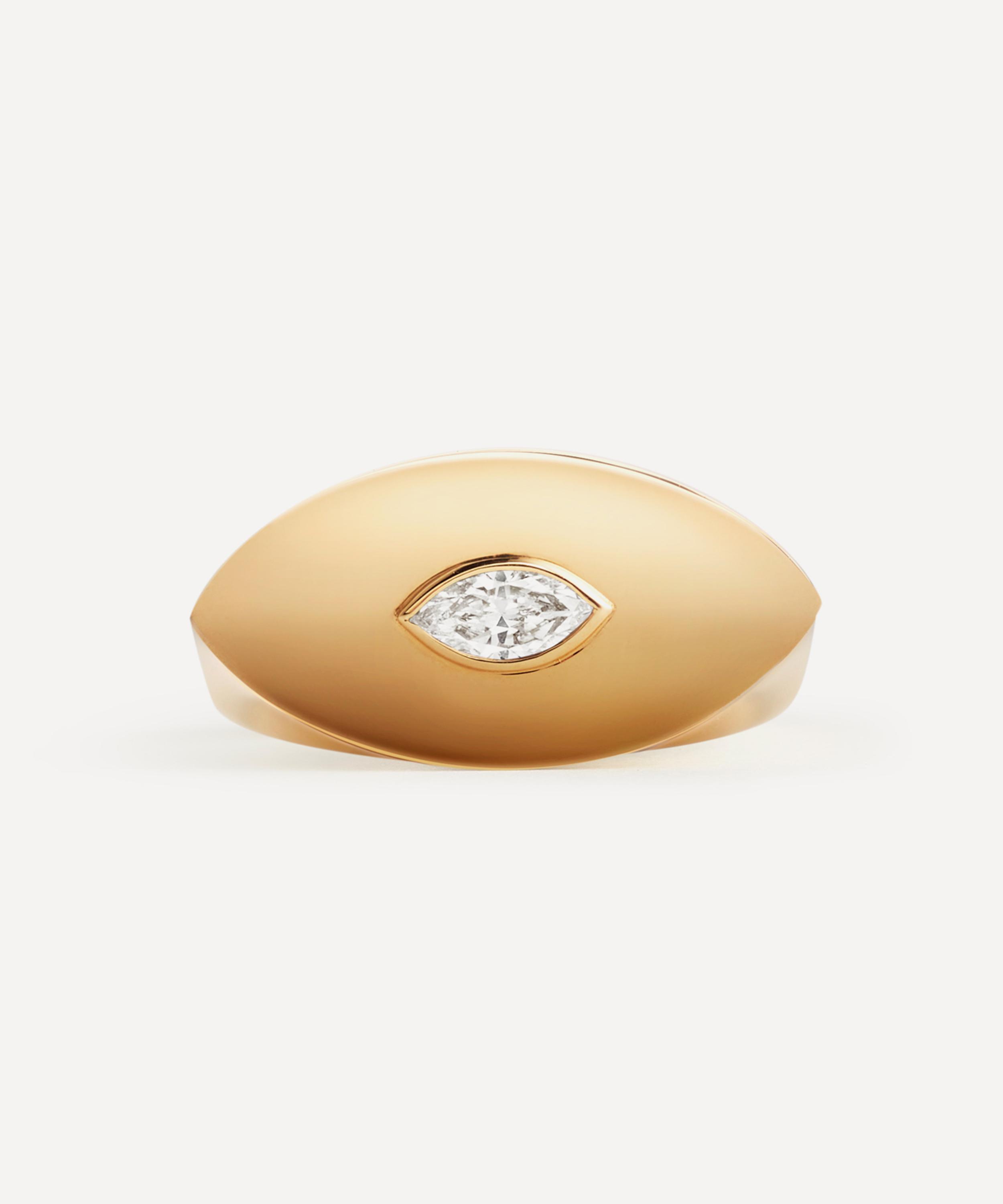 Marie Lichtenberg - 18ct Gold Diamond Evil Eye Ring