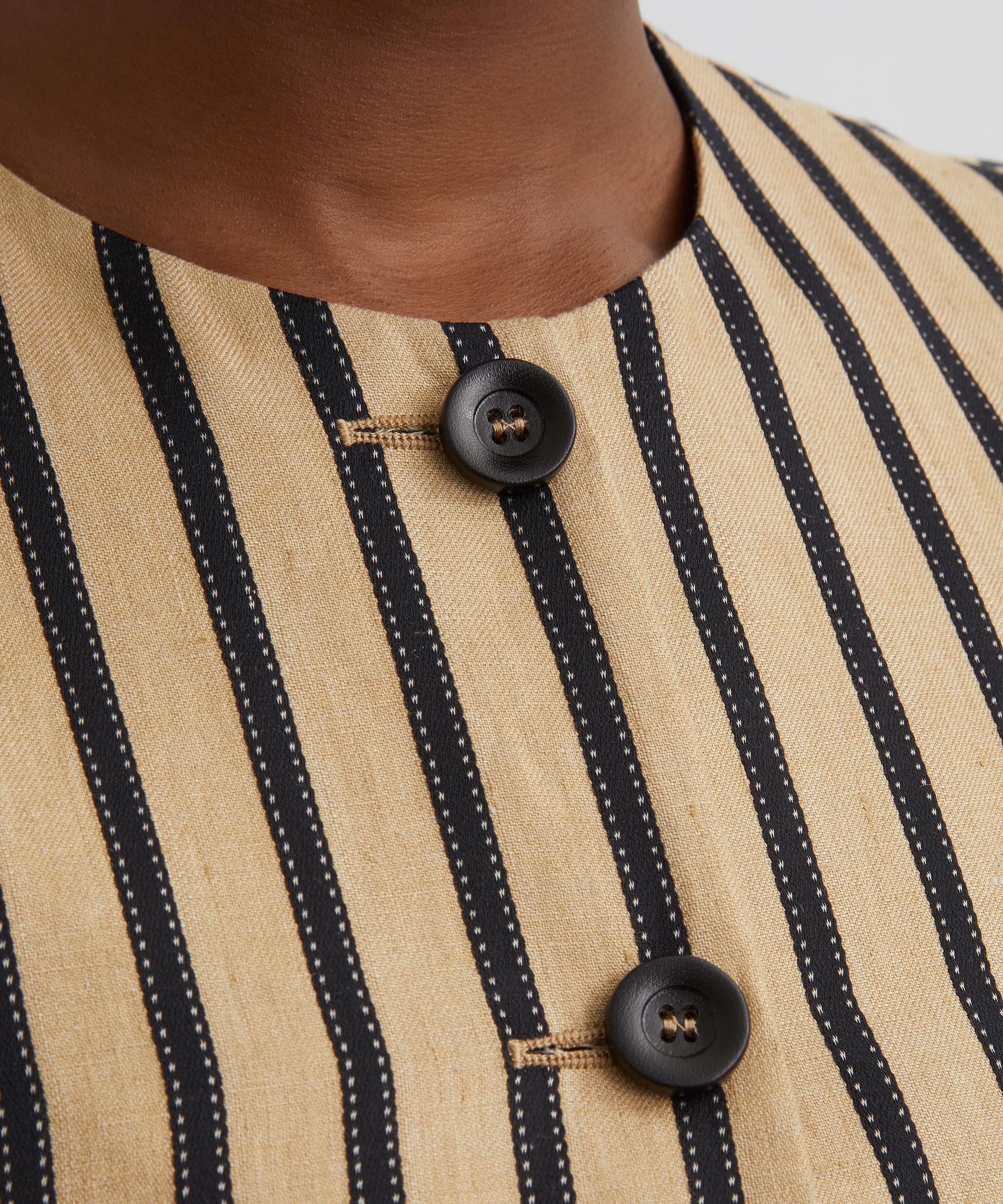Max Mara - Rodeo Striped Linen-Cotton Waistcoat image number 4