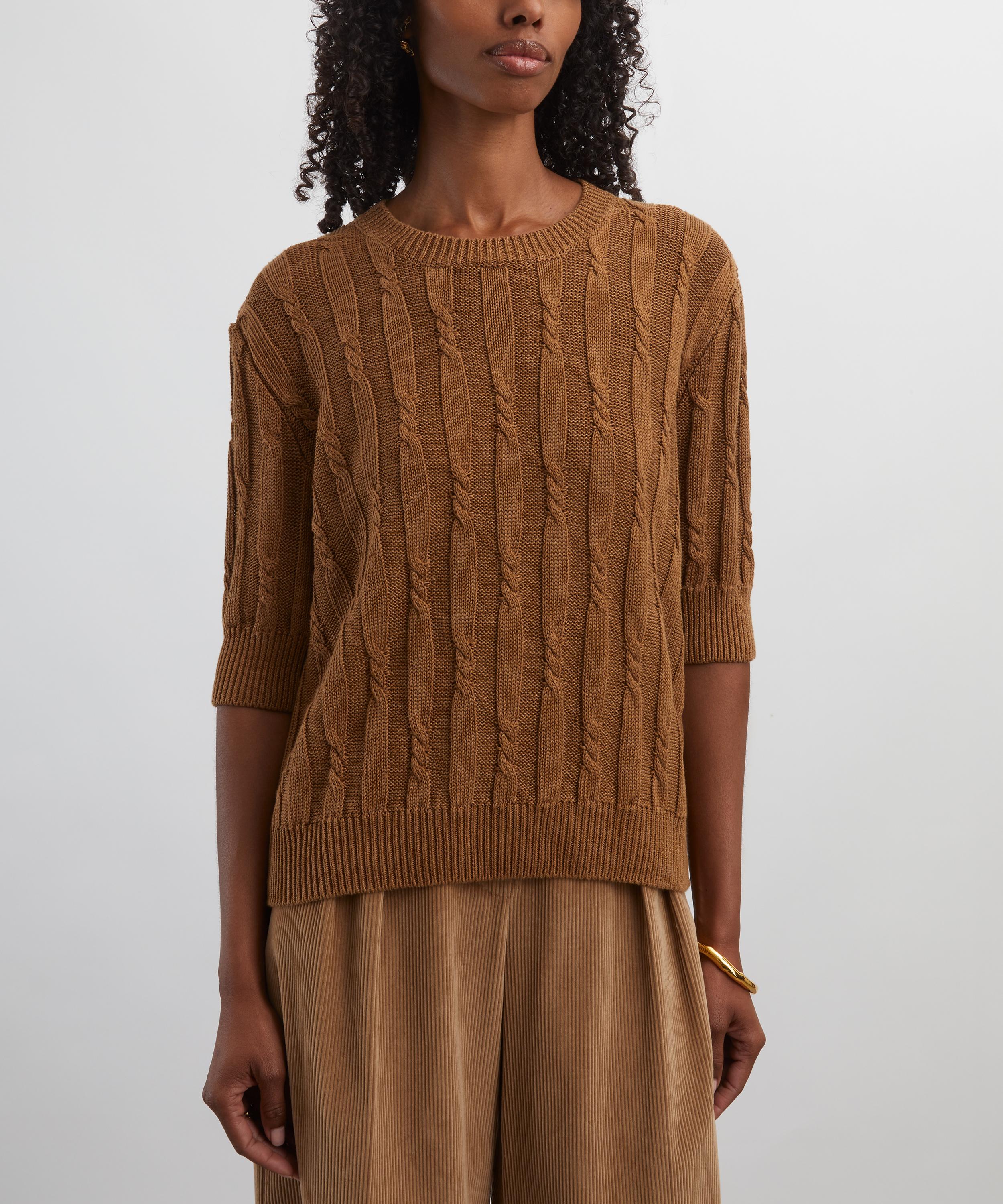 Max Mara - Album Linen Short-Sleeve Jumper image number 2