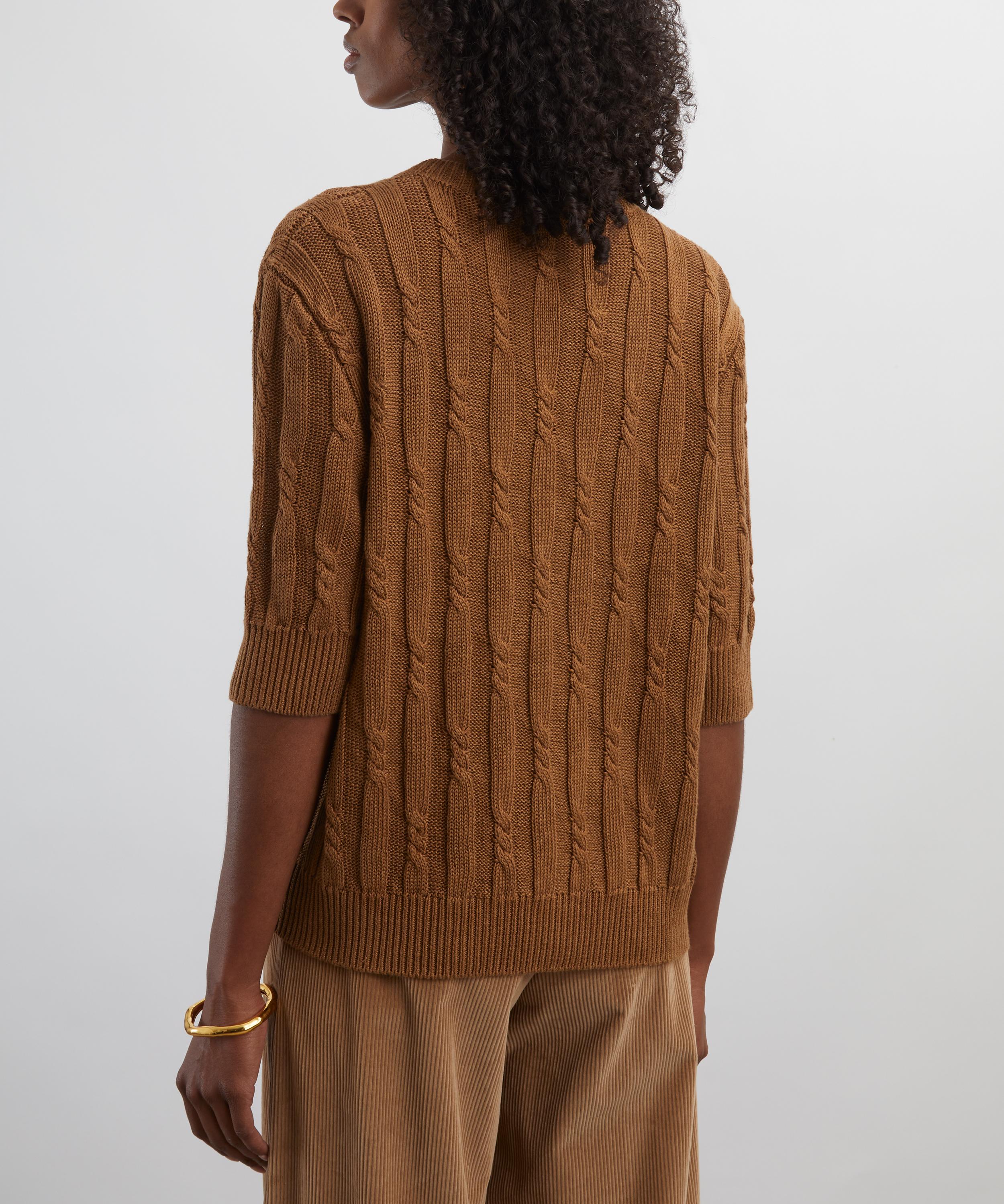 Max Mara - Album Linen Short-Sleeve Jumper image number 3